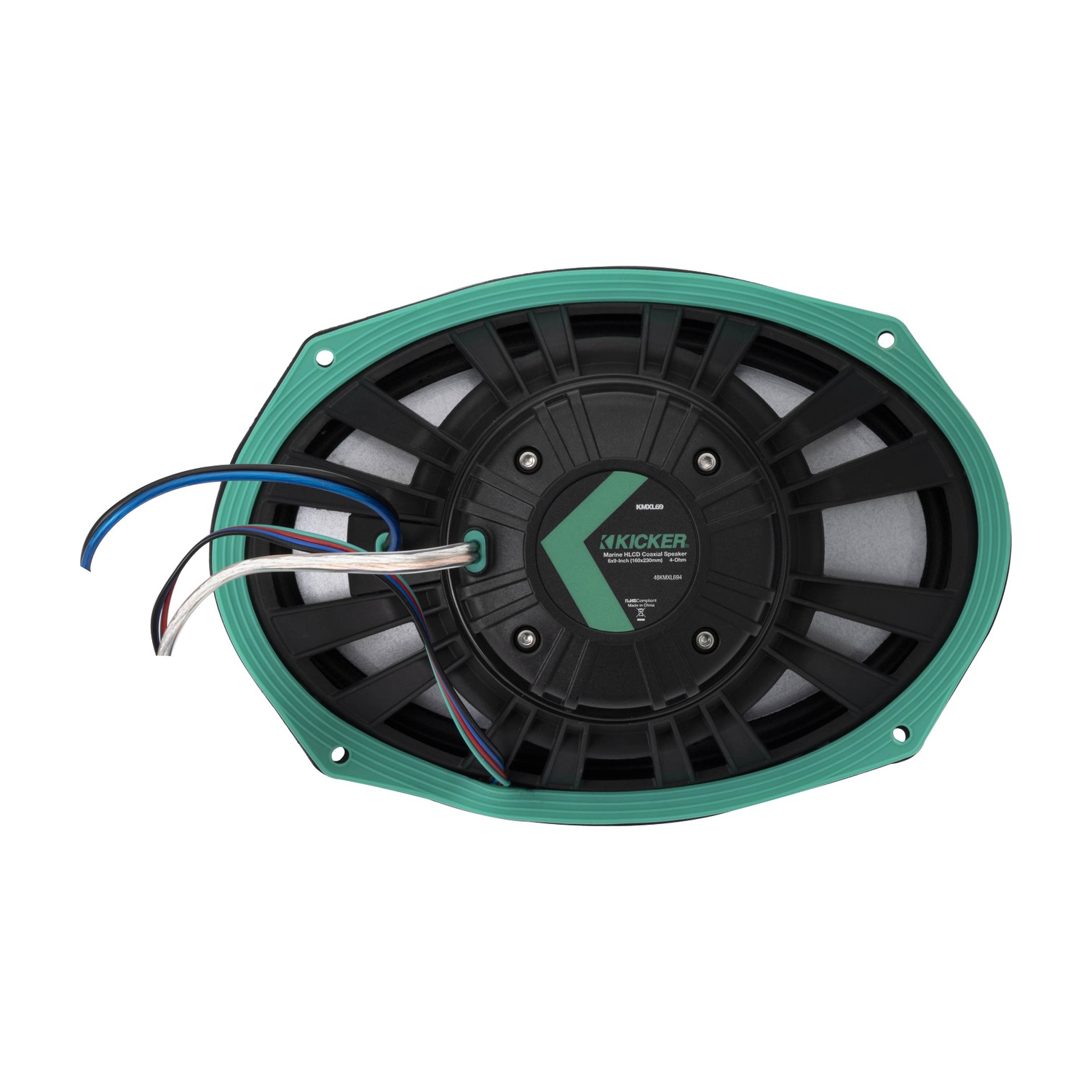 Kicker 48KMXL694 6X9" 150W RMS Marine Coaxial Speakers with Grilles