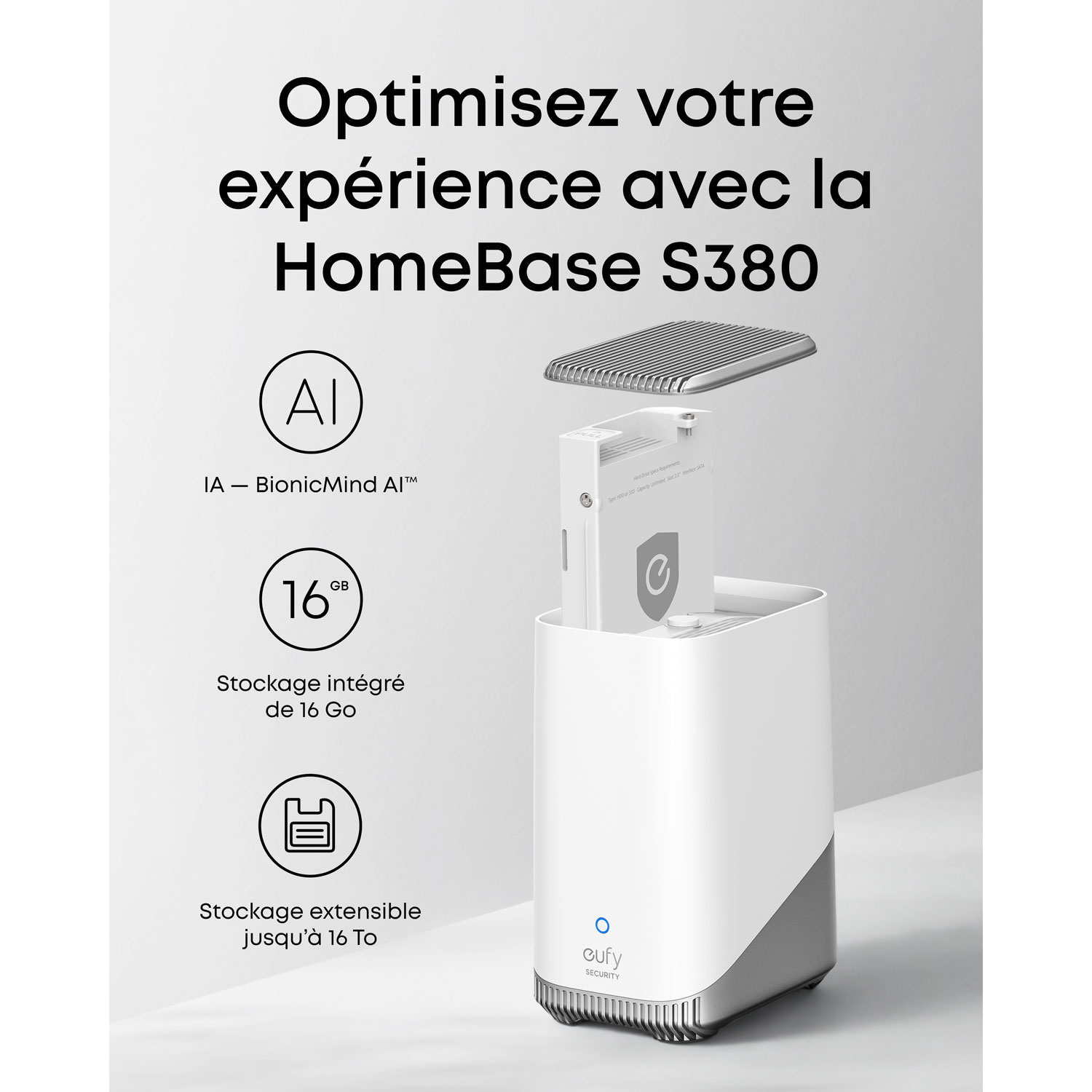 Caméra de surveillance sans fil d'extérieur 2K eufyCam E40 d'eufy avec station HomeBase