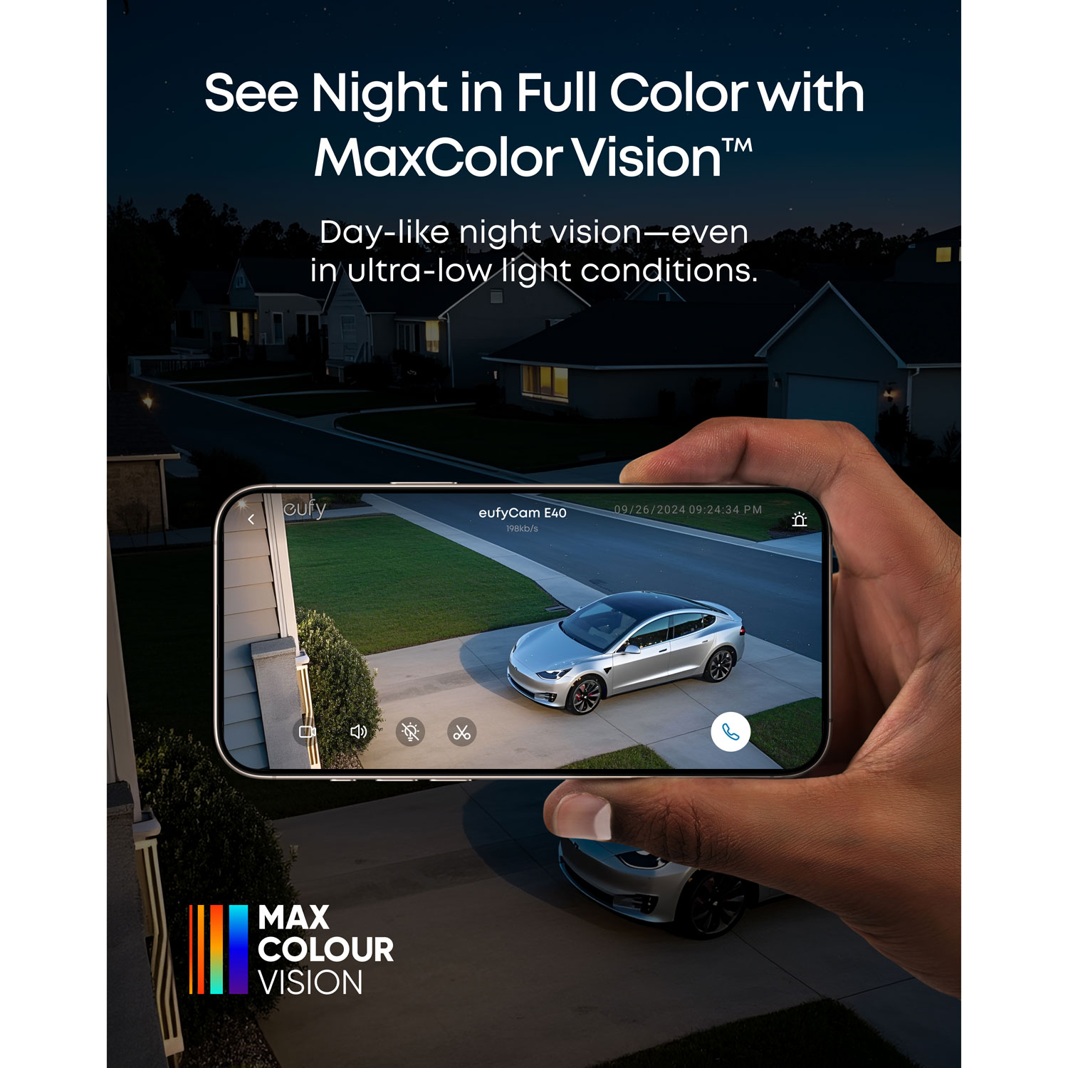 Caméra de surveillance sans fil d'extérieur 2K eufyCam E40 d'eufy avec station HomeBase