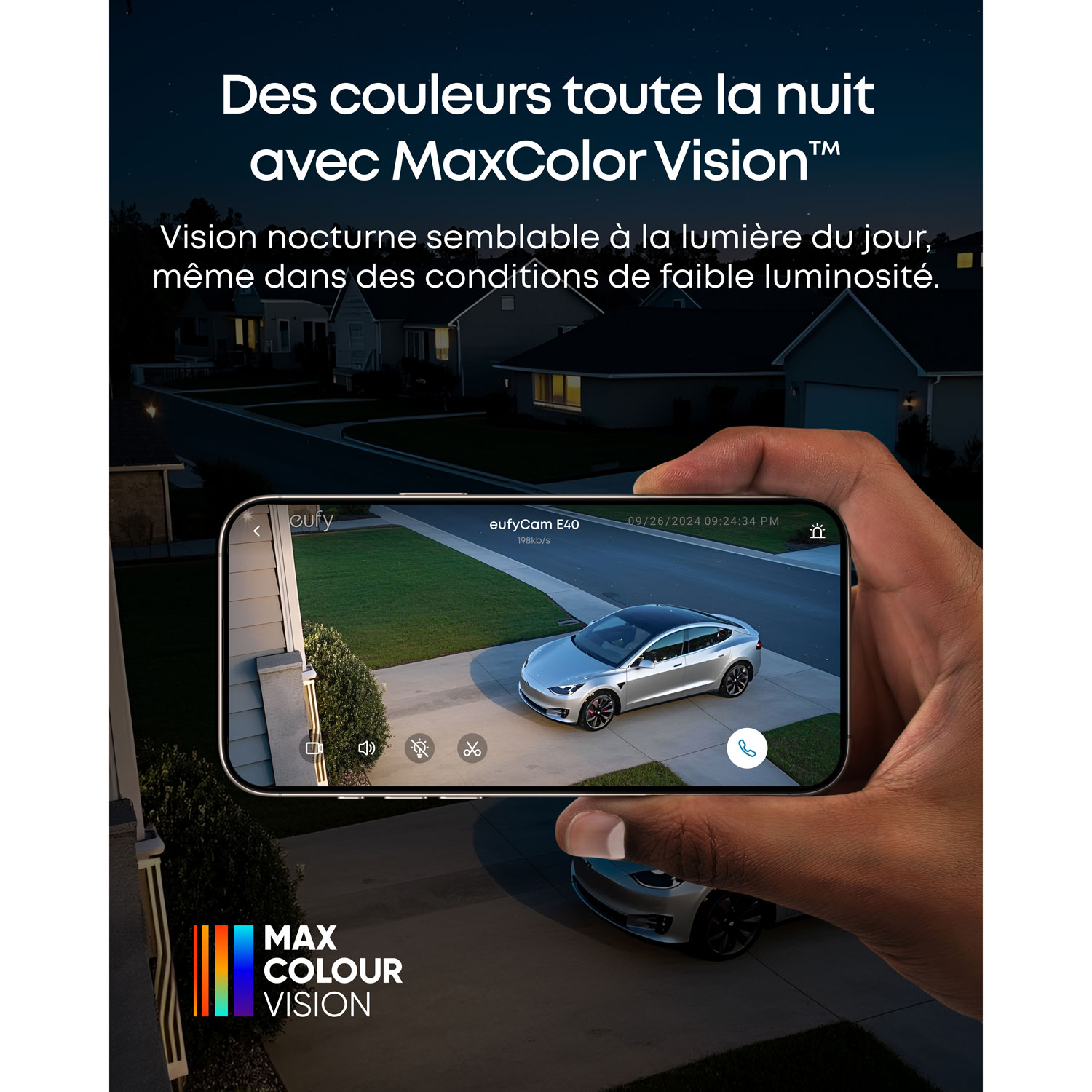 Caméra de surveillance sans fil d'extérieur 2K eufyCam E40 d'eufy avec station HomeBase