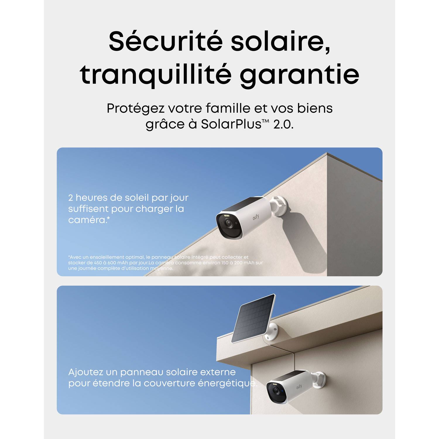 Caméra de surveillance sans fil d'extérieur 2K eufyCam E40 d'eufy avec station HomeBase