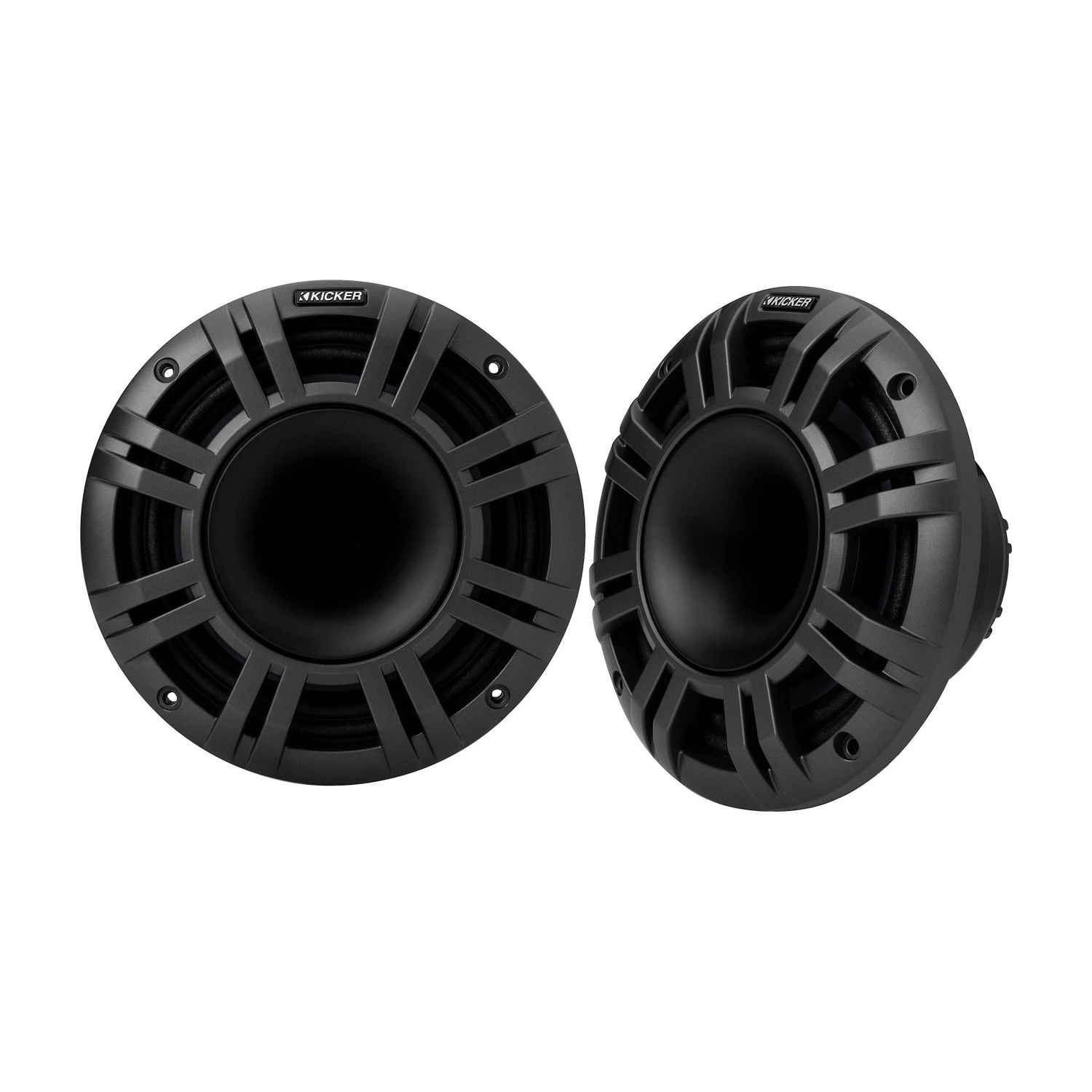 Kicker 48KMXL84 8" 250W RMS Marine Coaxial Speakers with Grilles