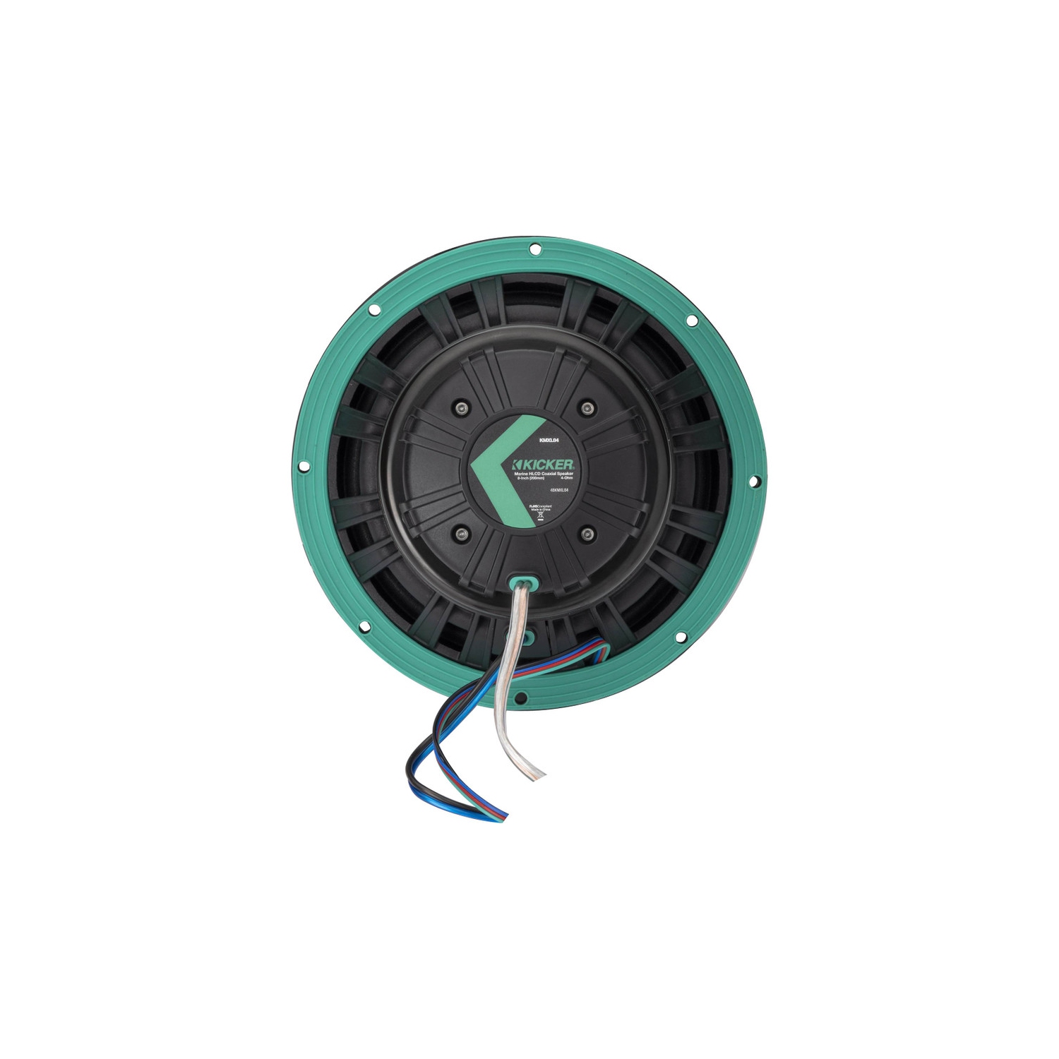 Kicker 48KMXL84 8" 250W RMS Marine Coaxial Speakers with Grilles