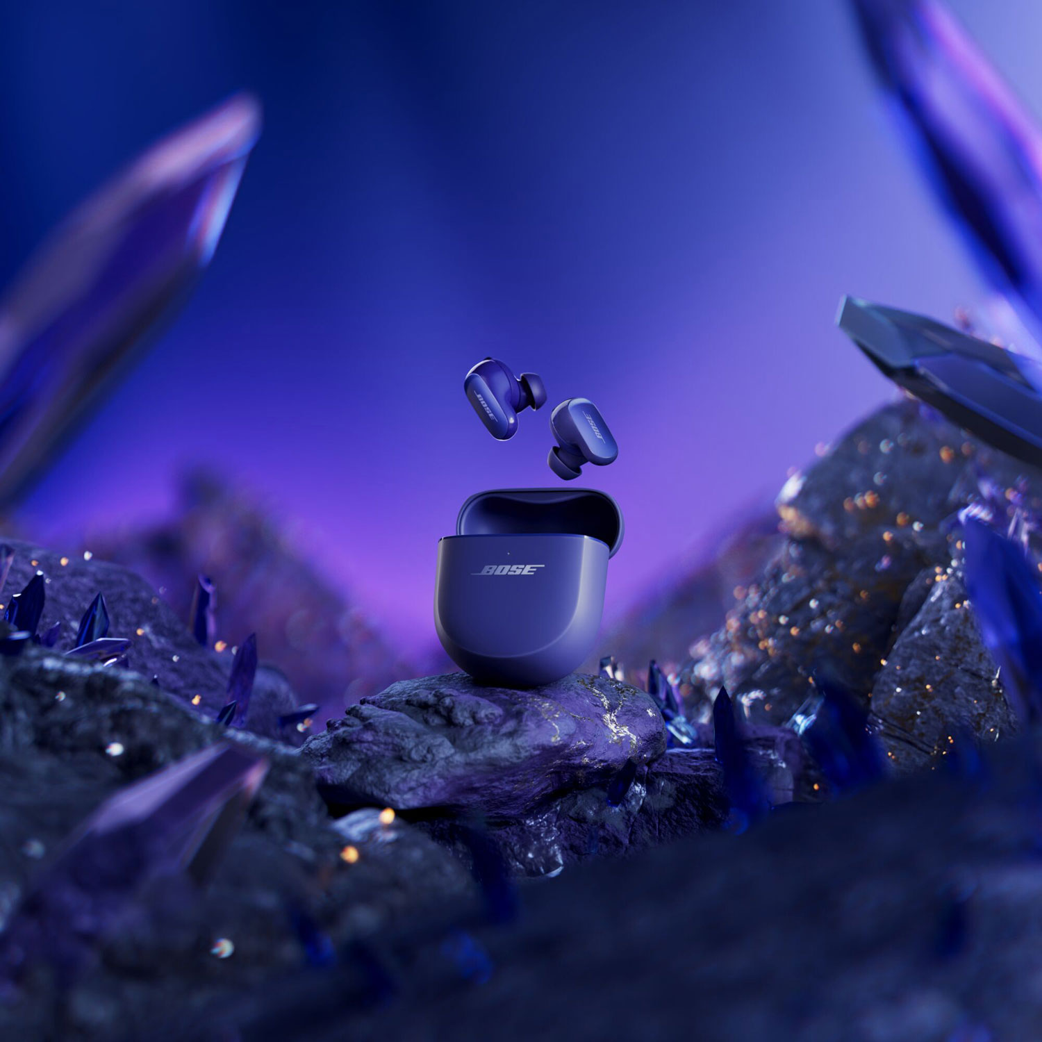 Écouteurs boutons 100 % sans fil à suppression du bruit QuietComfort Ultra de Bose - Violet minuit