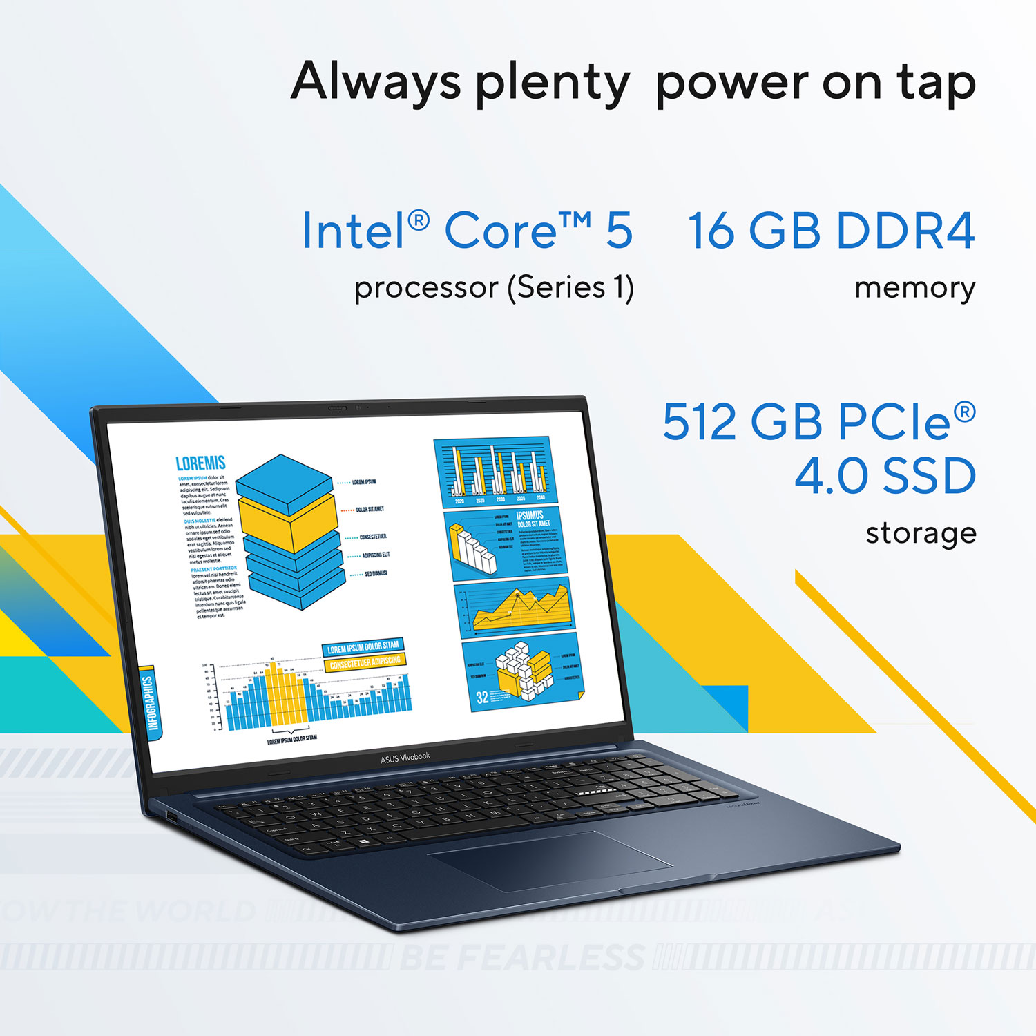 Portable de 17,3 po Vivobook d'ASUS - Bleu calme