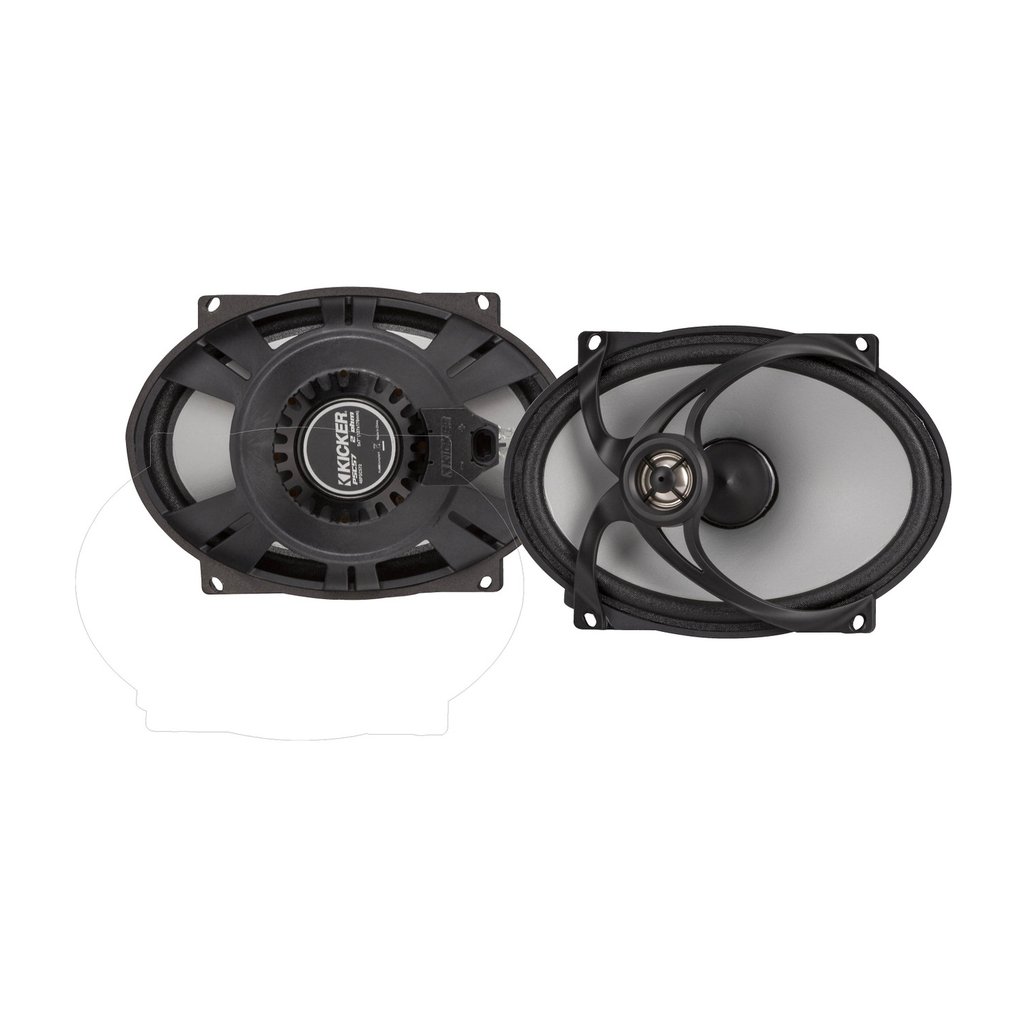 Kicker 48PSC572 5"x7" 2-Way Harley Davidson-Specific Speakers - 2 Ohms