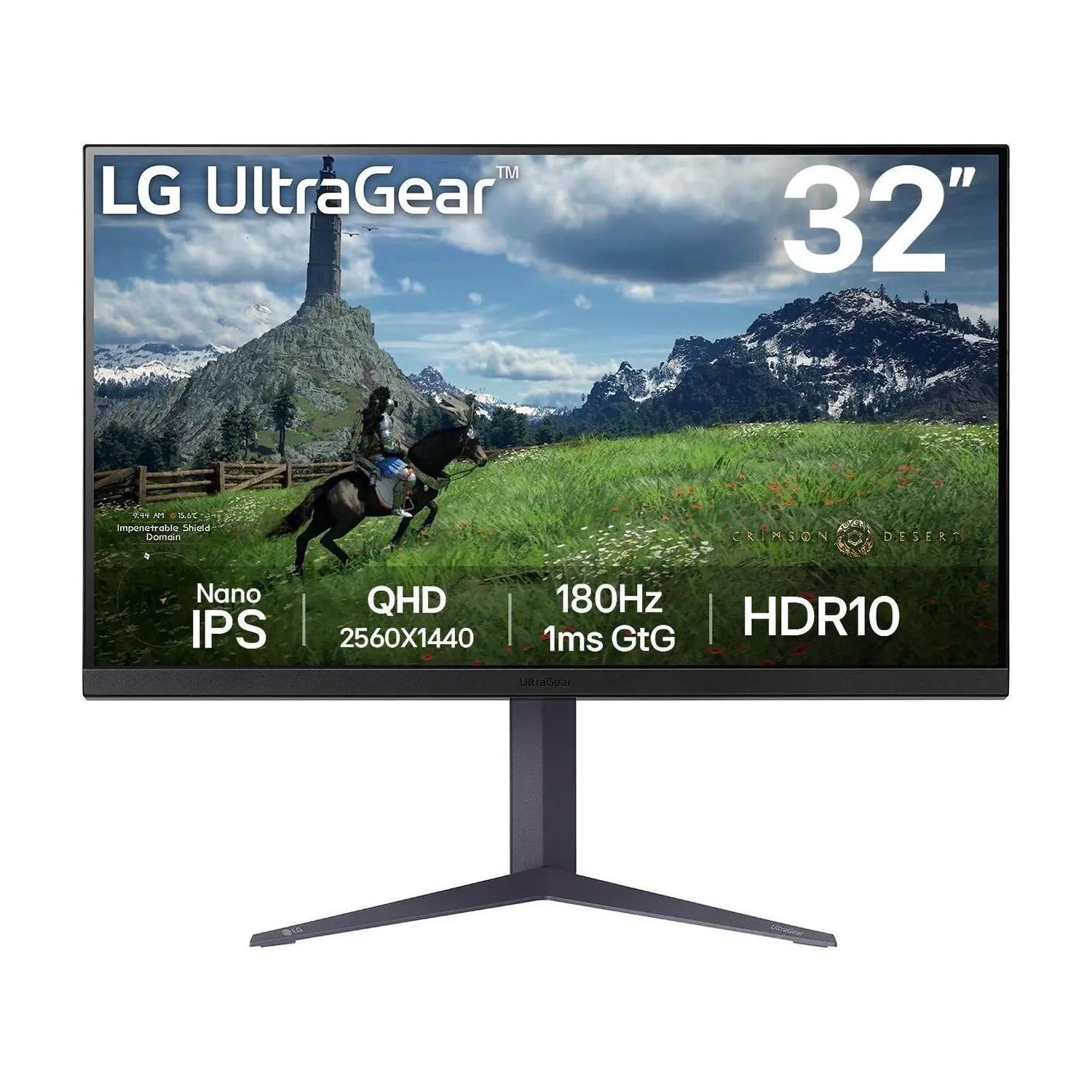 LG 32GS85Q-B - 32” Ultragear™ QHD Nano IPS 180Hz Gaming Monitor | 1ms, HDR10