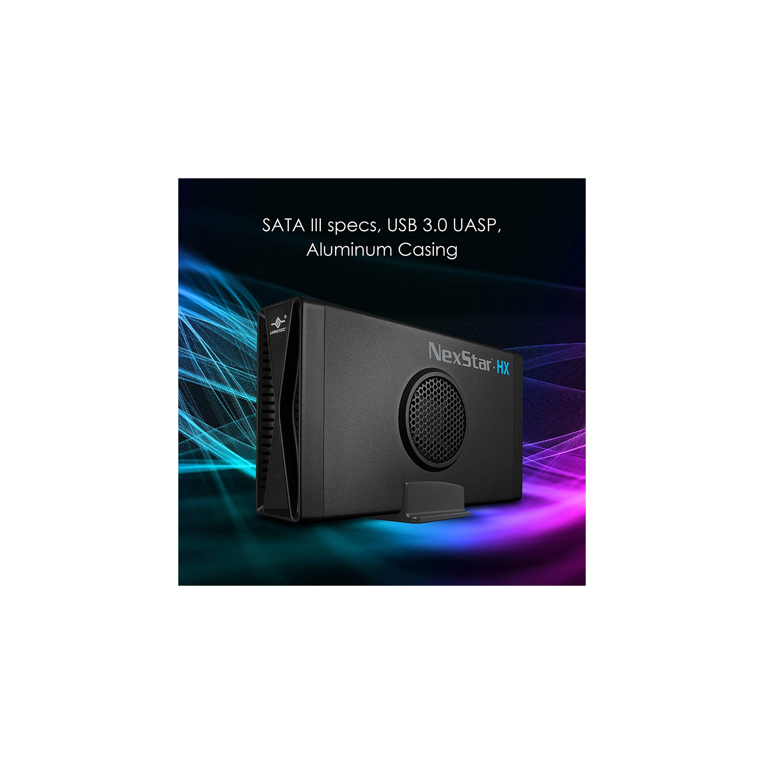 Vantec NexStar HX, NST-387S3-BK 3.5 SATA III Hard Drive Enclosure USB 3.0 with Fan