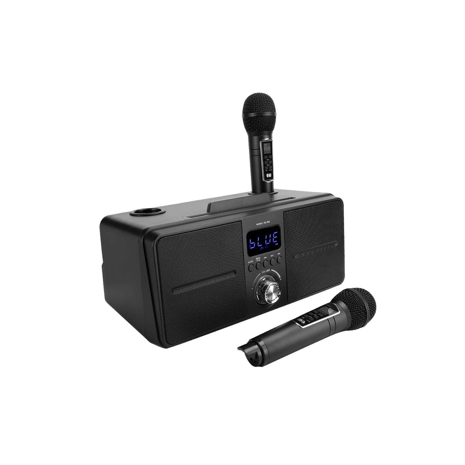 Haut-parleur de karaoké Bluetooth KTV Kit, équipement de karaoké avec double microphone pour la maison, auxiliaire USB universel Appareil vidéo