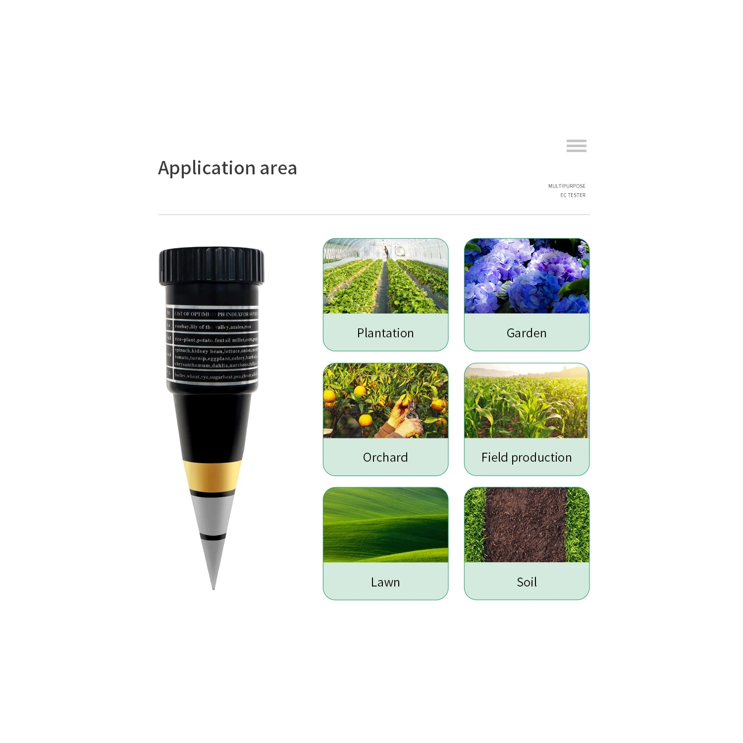 Soil Moisture PH Meter Acidity Humidity Tester Metal Sensor Probe 3~8 ph No Battery Hygrometer for Planting Garden Tool