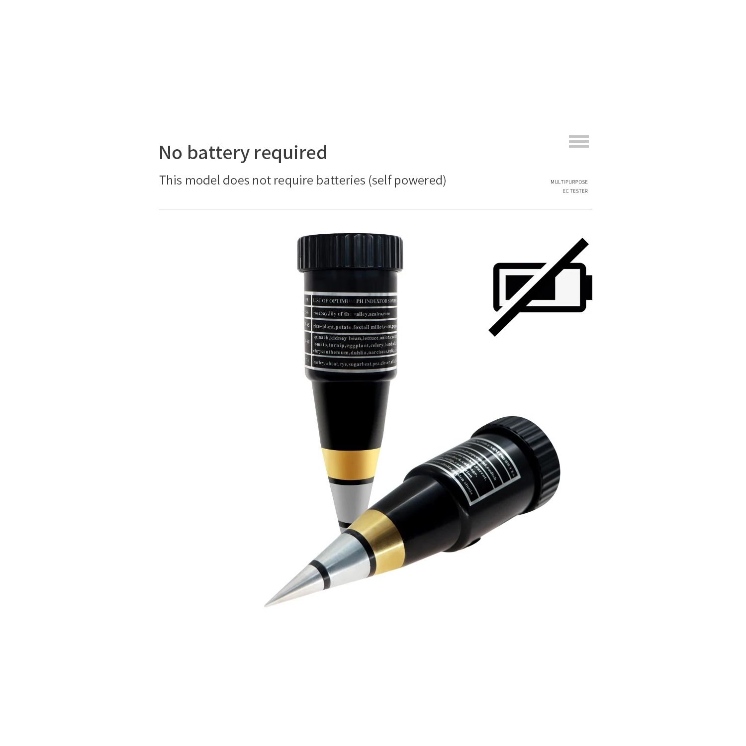 Soil Moisture PH Meter Acidity Humidity Tester Metal Sensor Probe 3~8 ph No Battery Hygrometer for Planting Garden Tool