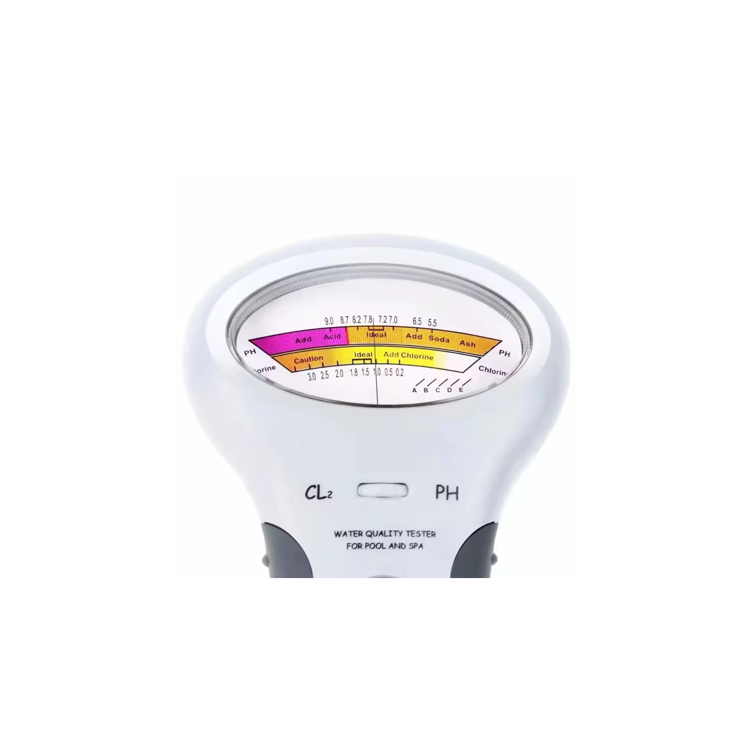 Testeur de piscine 2-en-1 Chlorine & PH, analyseur portatif de moniteur de surveillance d'analyse de la qualité de l'eau du spa, test de niveau CL2