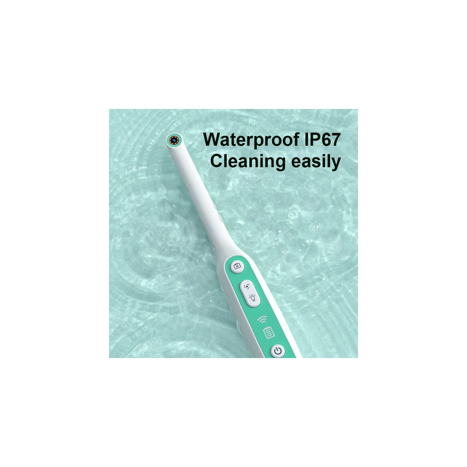 Caméra de contrôle de la bouche visuelle Wi-Fi Caméra d'examen de la bouche Compatible avec Android et iPhone, pour les individus et les animaux de