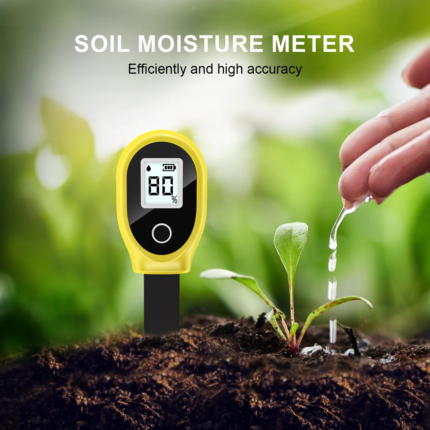 Soil Moisture Sensor Monitor Plants Moist Testing Tool Soil Hygrometer Plant Detector Garden Care Planting Humidity Meter