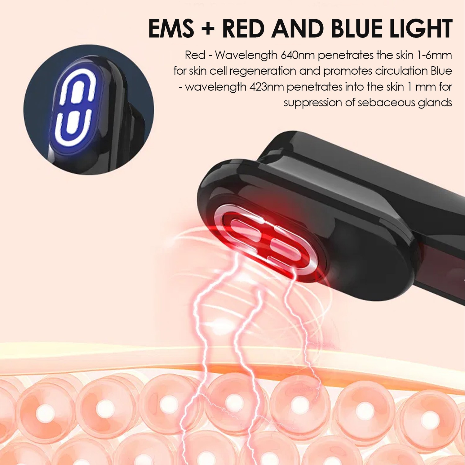 3 in 1 Blue and Red Light Micro Hair Growth Comb Electric Massage Device Health Scalp Massager Brush for Scalp Face Body