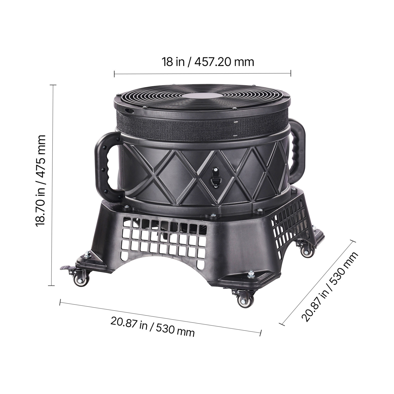 VEVOR 1 HP Inflatable Tube Man Blower, Blower Fan for Wacky Waving Inflatable Tube Guy, PP Shell, IPX3 Waterproof, Fits 18" Diameter Inflatable Wind