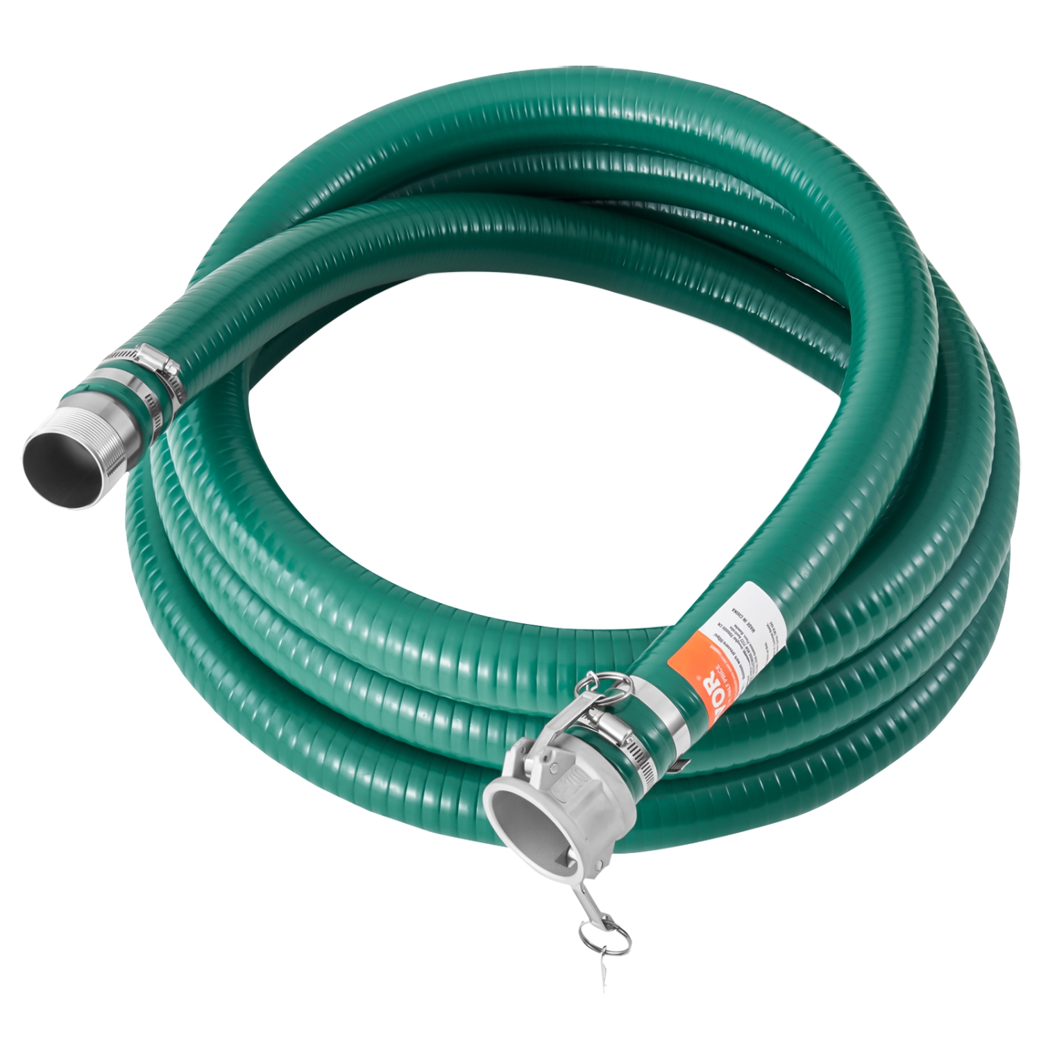 VEVOR 2 in x 50 ft Suction Hose Kit for Water Pump, with Blue Backwash Hose, 20ft Green Suction Hose, Steel Strainer, Camlocks, Clamps, Cam & Groove