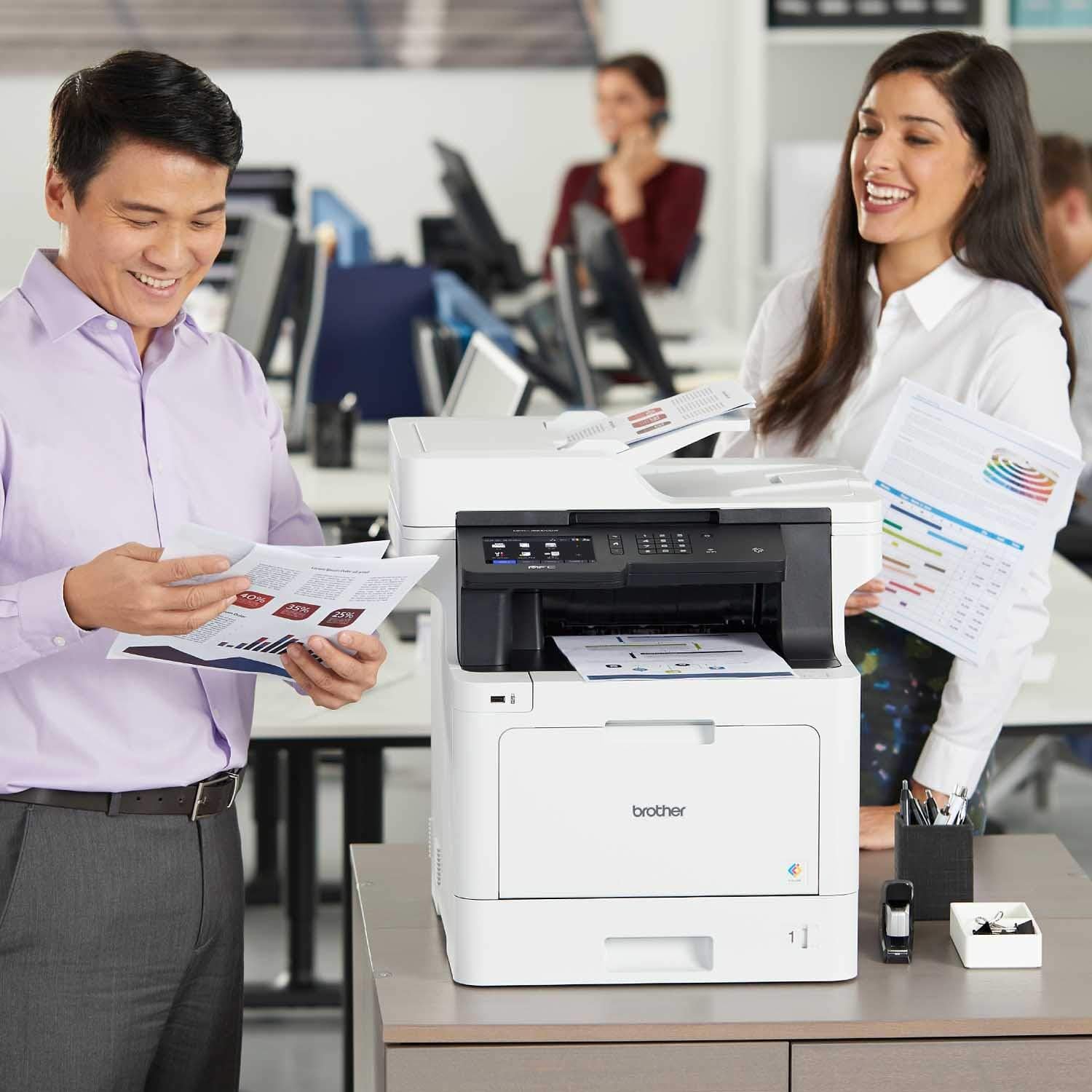 Brother MFC-L8900CDW, Business Color Laser All-in-One Printer, Print Copy Scan Fax, Wireless, Duplex Printing, 250-Sheet Capacity, 3.7" Color