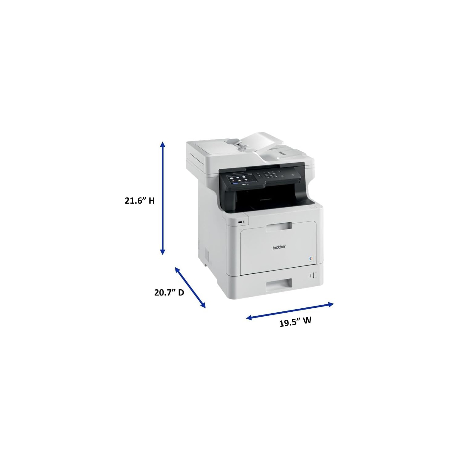 Brother MFC-L8900CDW, Business Color Laser All-in-One Printer, Print Copy Scan Fax, Wireless, Duplex Printing, 250-Sheet Capacity, 3.7" Color