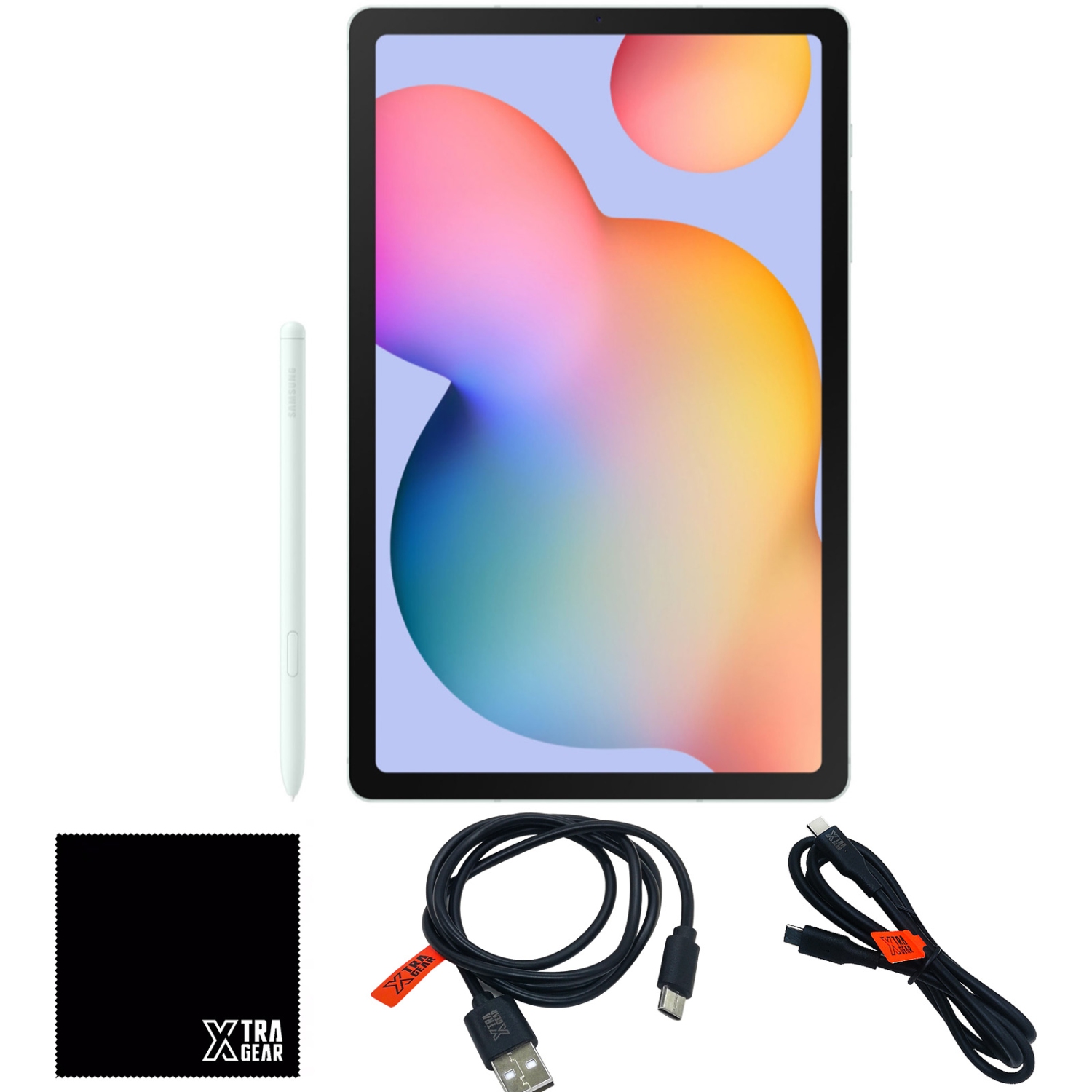 Tablette Android Galaxy Tab S6 Lite 10,4&nbsp;po 64&nbsp;Go de Samsung, mémoire vive 4&nbsp;Go, câble USB-C à C inclus, câble USB-C à A, chiffon de