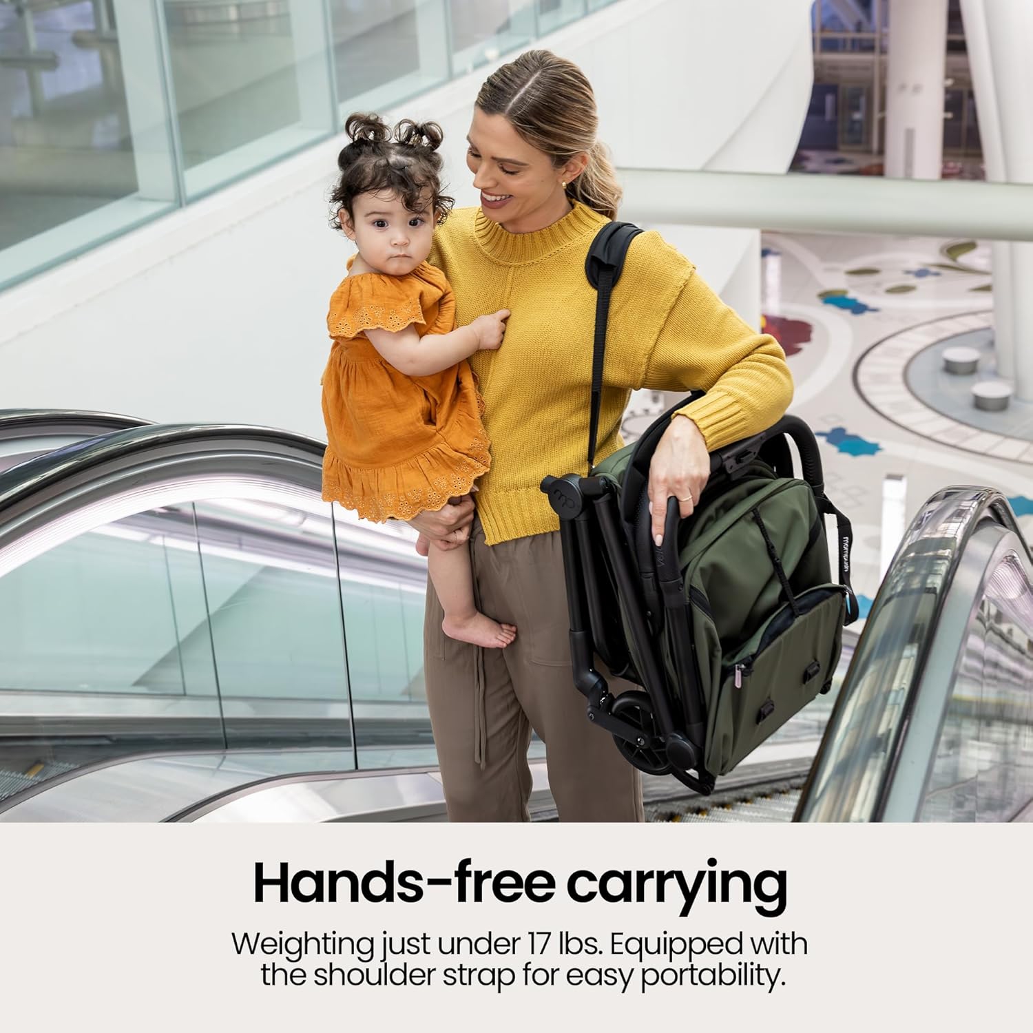 Mompush Velo Lightweight Travel Stroller – One-Hand Fold, Ultra-Compact & Airplane Friendly