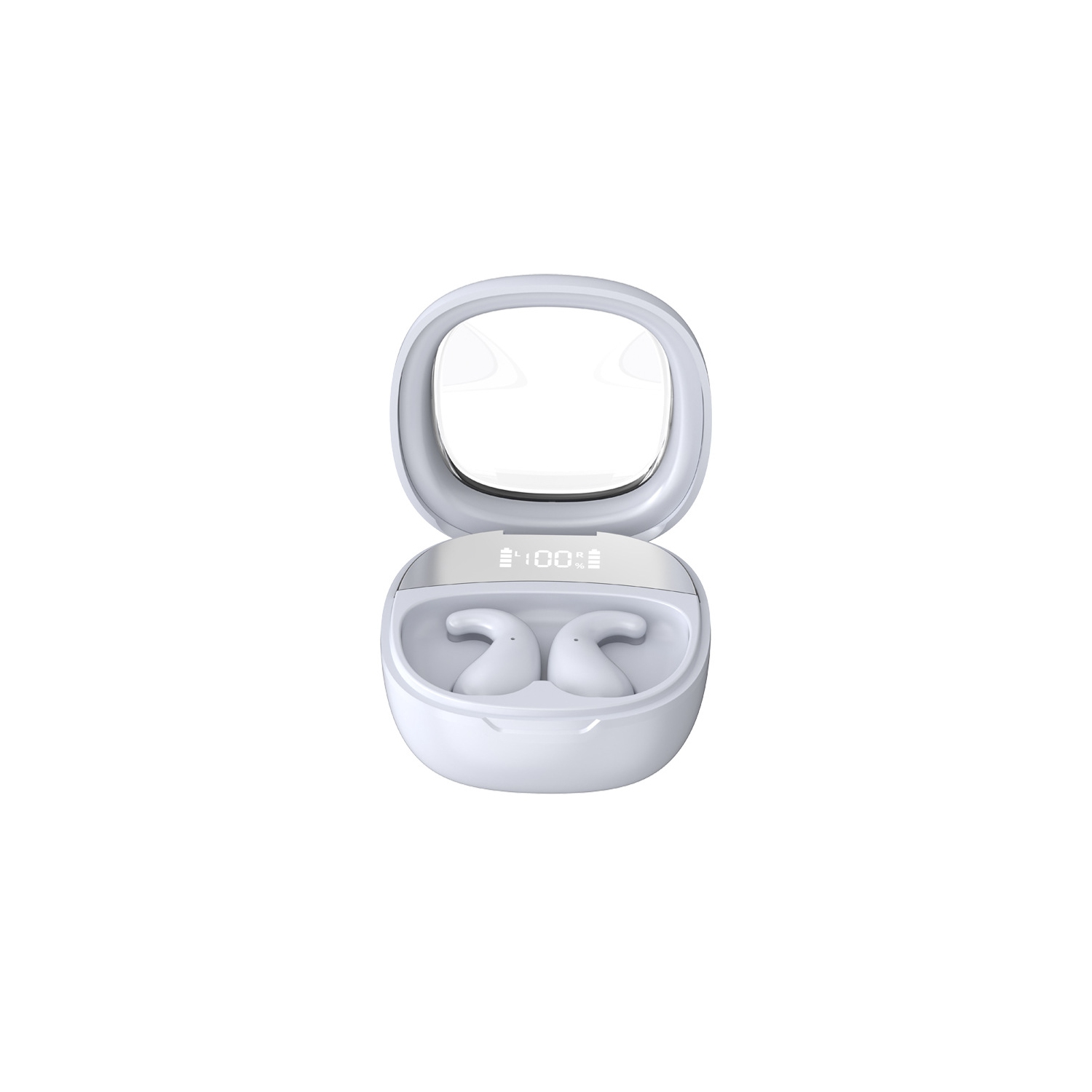 Mini Écouteurs Bluetooth sans fil Sleep Sports Game Invisible HIFI Écouteurs pour Apple Huawei Android - Blanc