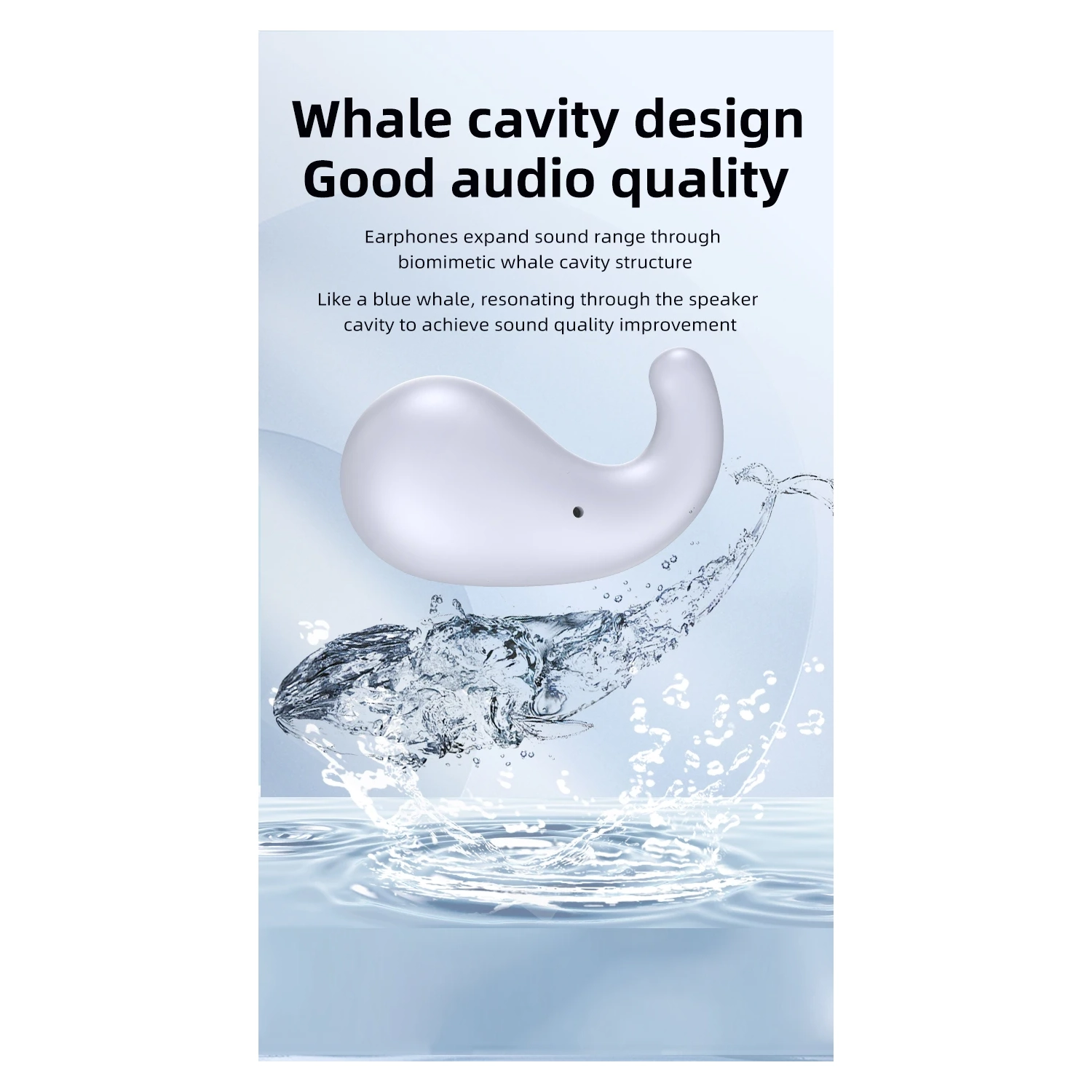 Mini Écouteurs Bluetooth sans fil Sleep Sports Game Invisible HIFI Écouteurs pour Apple Huawei Android - Blanc