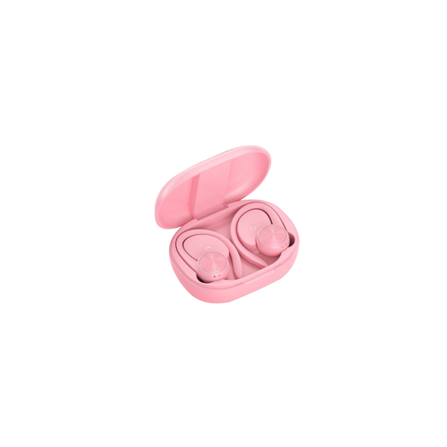 Écouteurs Bluetooth à suppression du bruit Crochet auriculaire sans fil 5,0 Bluetooth Écouteurs LED écran numérique sport - Rose