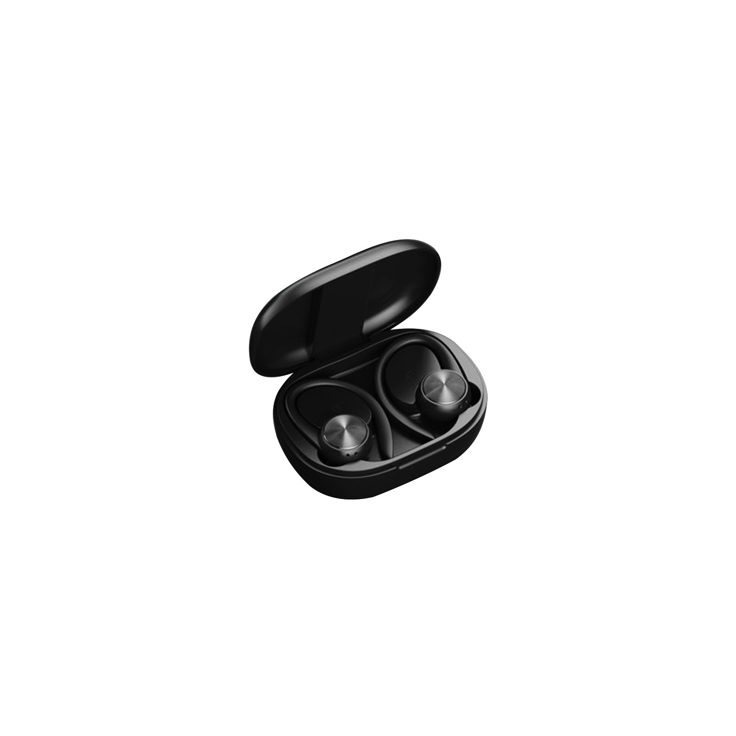 Écouteurs Bluetooth Suppression du bruit Crochet auriculaire Sans fil 5,0 Bluetooth Écouteurs sport LED écran numérique - Noir
