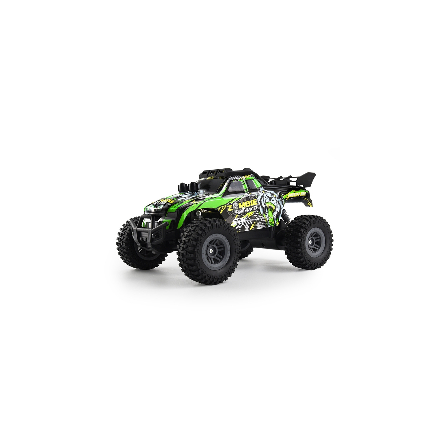 Small scale electric remote control toy car 1:18 high speed off-road drift car with lights children's toy - P181 green