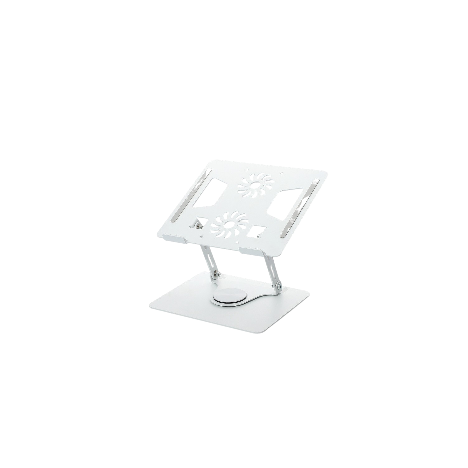 Laptop Stand, 360° Rotating Aluminum Alloy Steel Computer Stand with Anti-Slip Pad Heat Dissipation, Lifting Heat Dissipation Stand - White