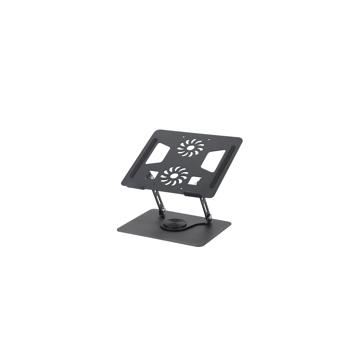 Laptop Stand, 360° Rotating Aluminum Alloy Steel Computer Stand with Anti-Slip Pads for Heat Dissipation, Lifting Heat Dissipation Stand - Black