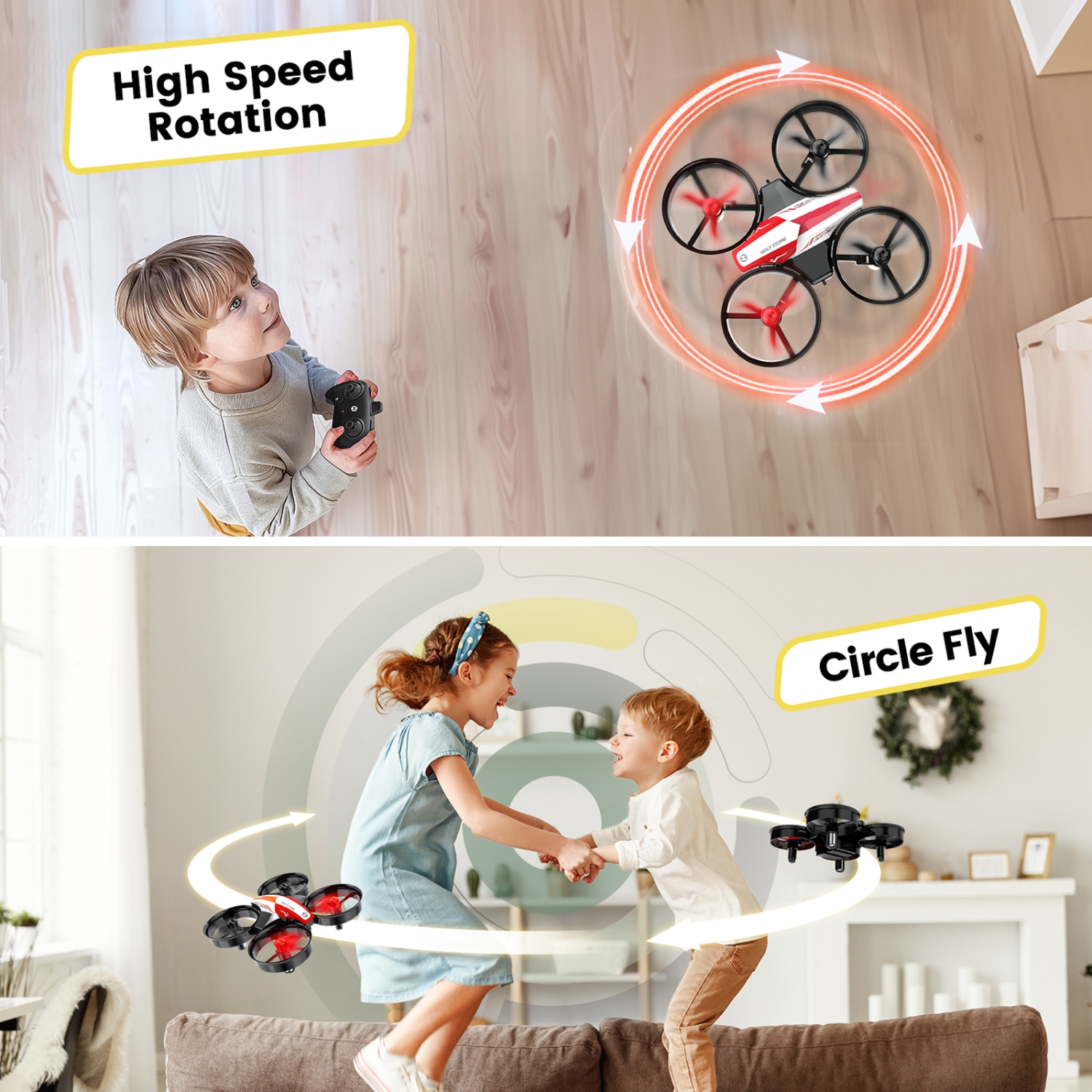 Holy Stone HS210 Mini Drone Under 249g for Kids and Beginners RC Nano Quadcopter Indoor Small Helicopter Plane with Auto Hovering, 3D Flip, Great