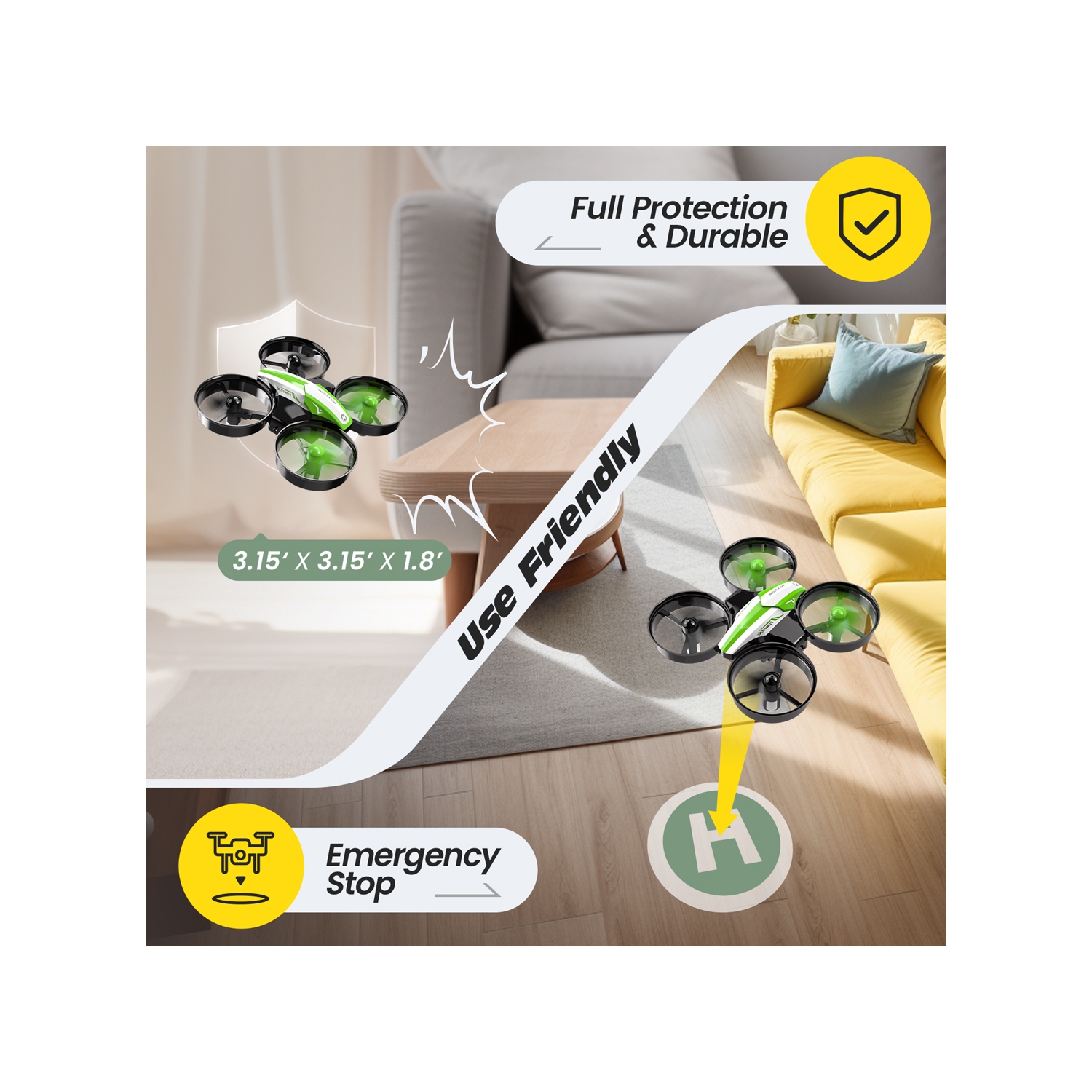 Holy Stone HS210 Mini Drone Under 249g for Kids and Beginners RC Nano Quadcopter Indoor Small Helicopter Plane with Auto Hovering, 3D Flip, Great