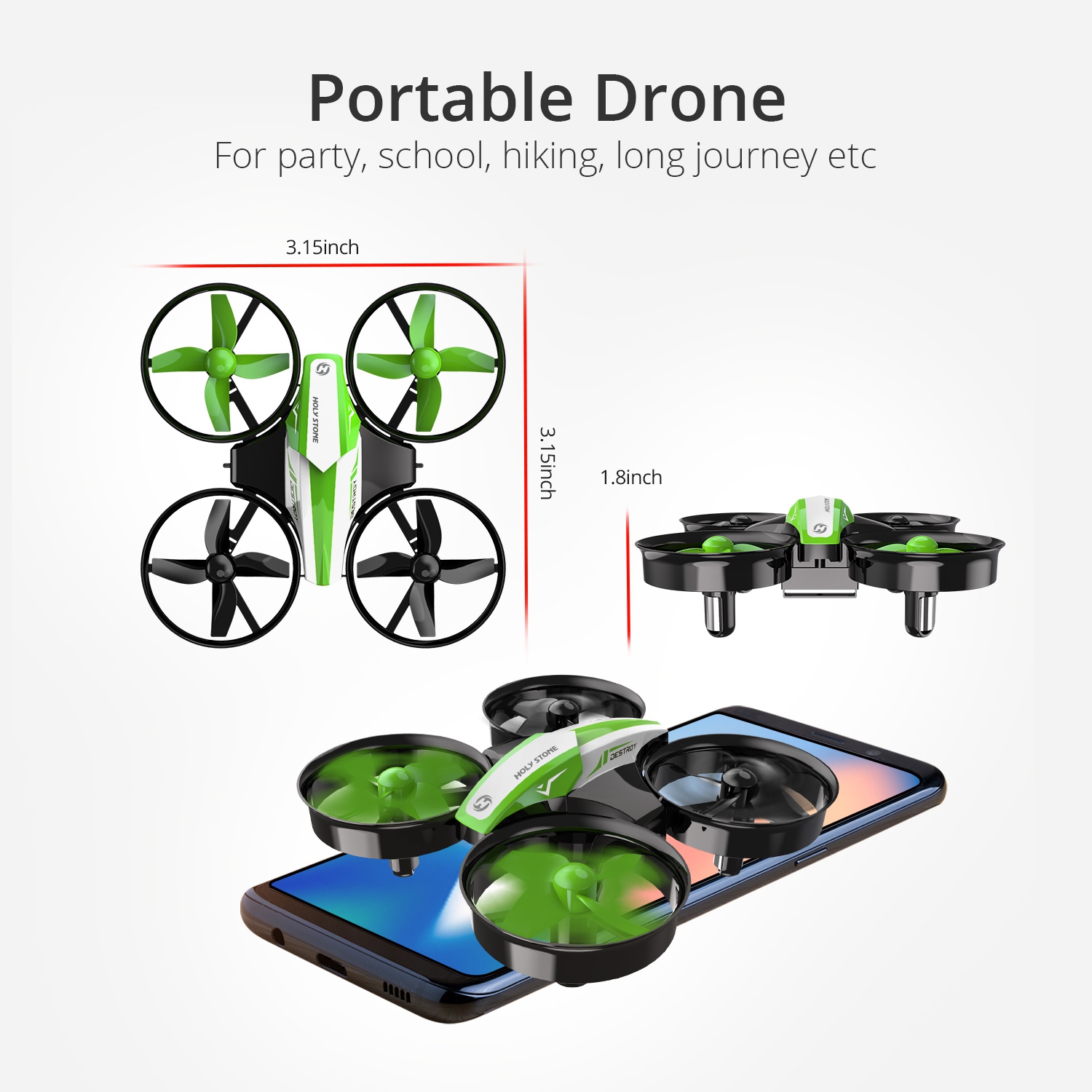 Holy Stone HS210 Mini Drone Under 249g for Kids and Beginners RC Nano Quadcopter Indoor Small Helicopter Plane with Auto Hovering, 3D Flip, Great