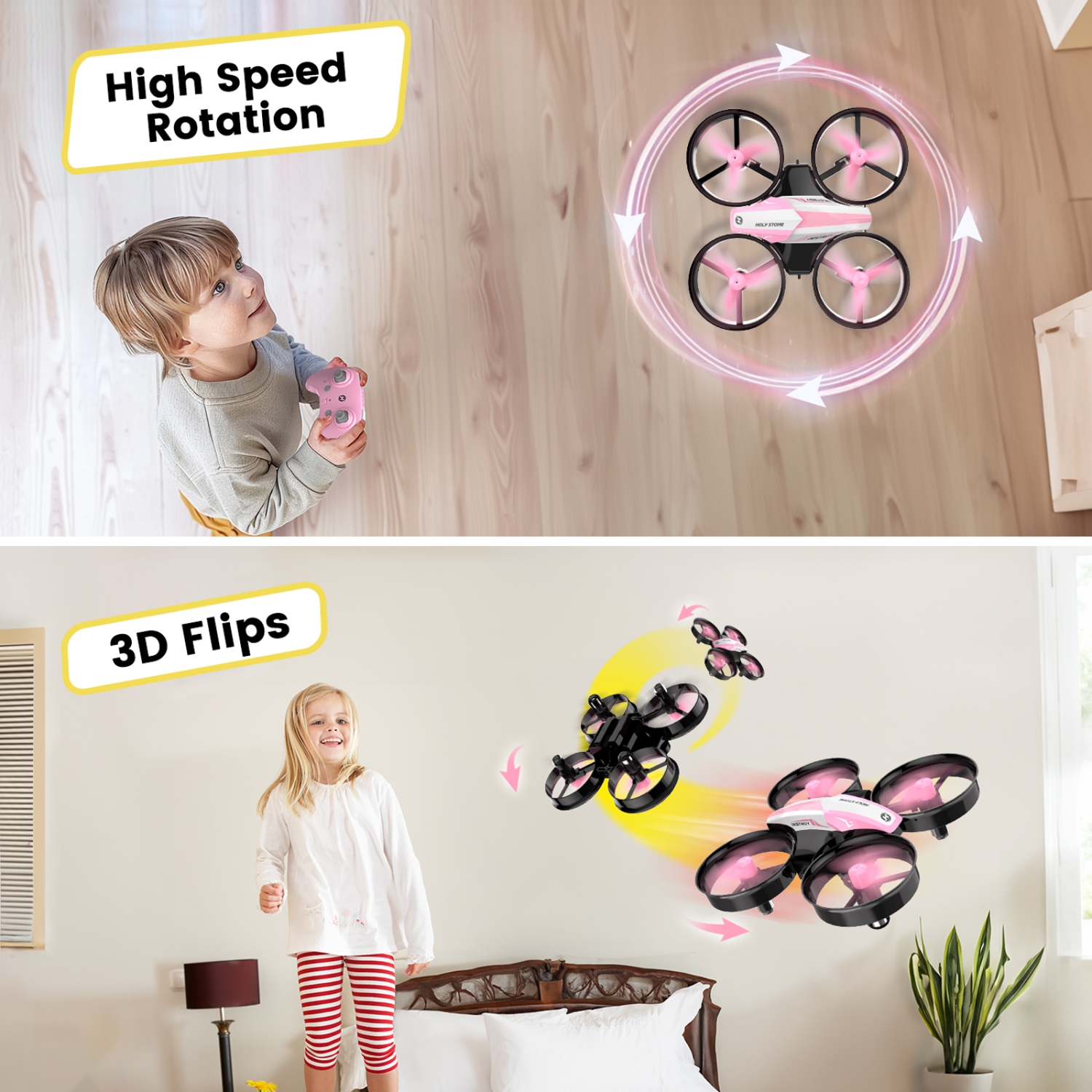 Holy Stone HS210 Mini Drone Under 249g for Kids and Beginners RC Nano Quadcopter Indoor Small Helicopter Plane with Auto Hovering, 3D Flip, Great
