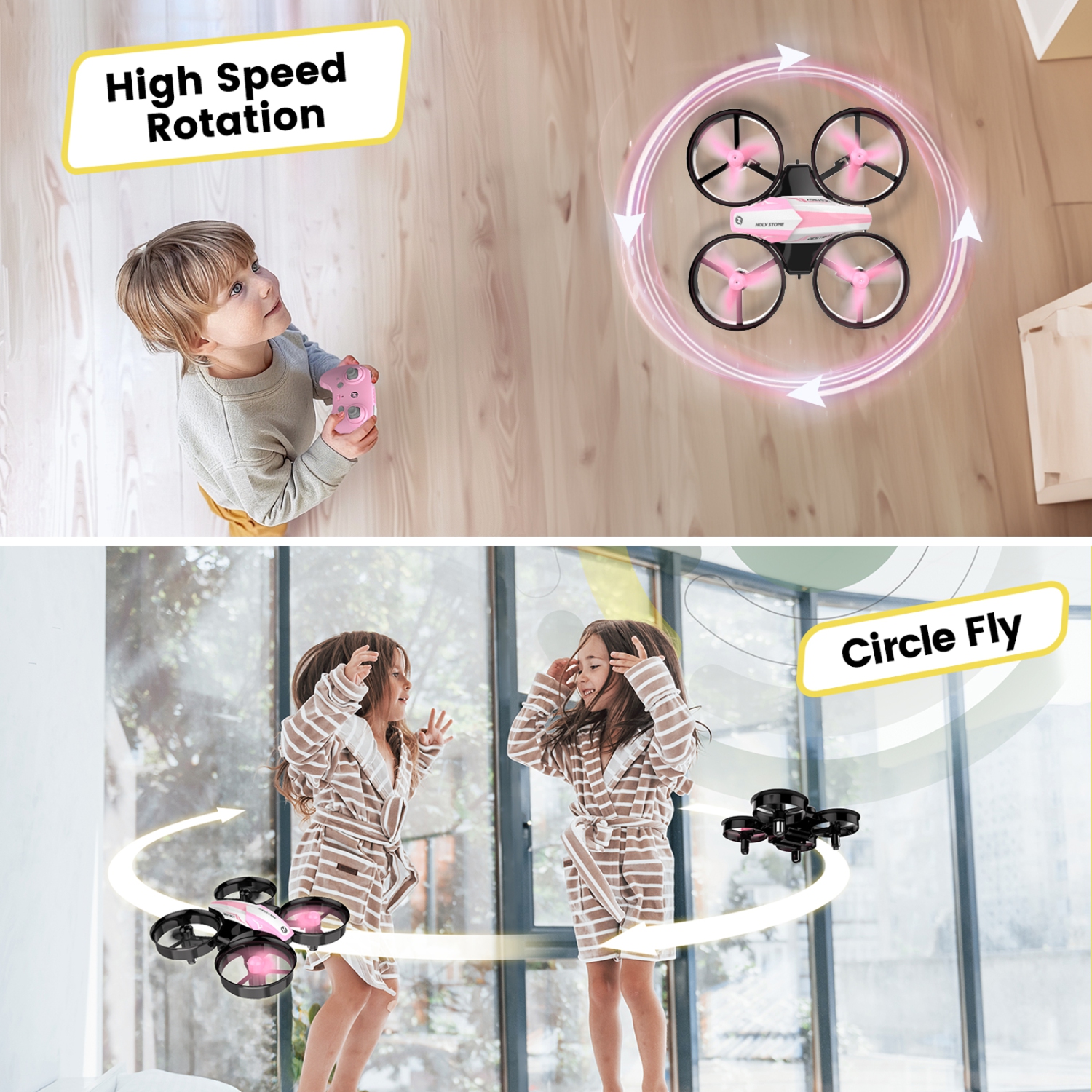Holy Stone HS210 Mini Drone Under 249g for Kids and Beginners RC Nano Quadcopter Indoor Small Helicopter Plane with Auto Hovering, 3D Flip, Great