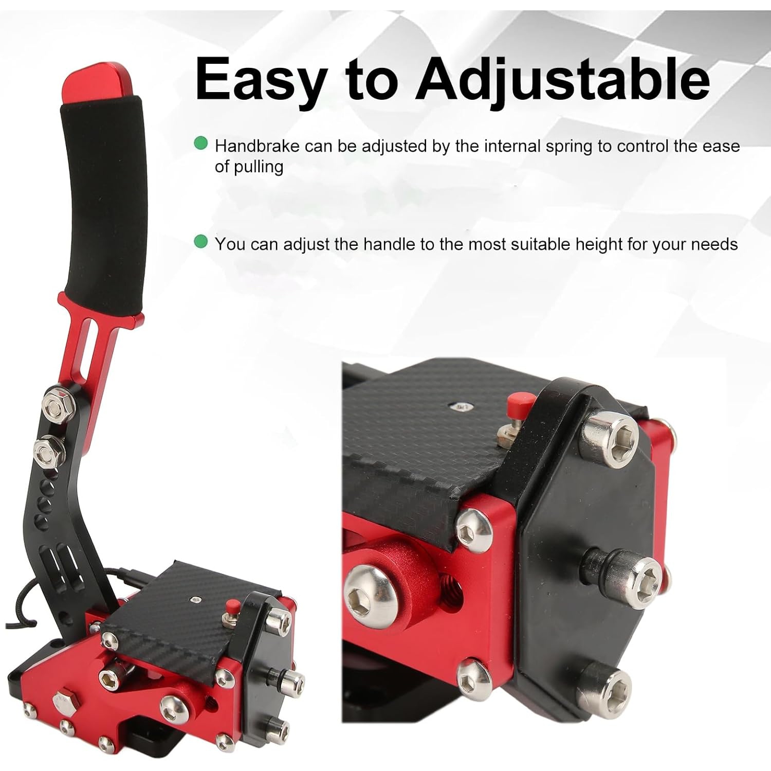 Open Box - 64Bit PC USB Handbrake, 2 in 1 SIM Racing Games Handbrake