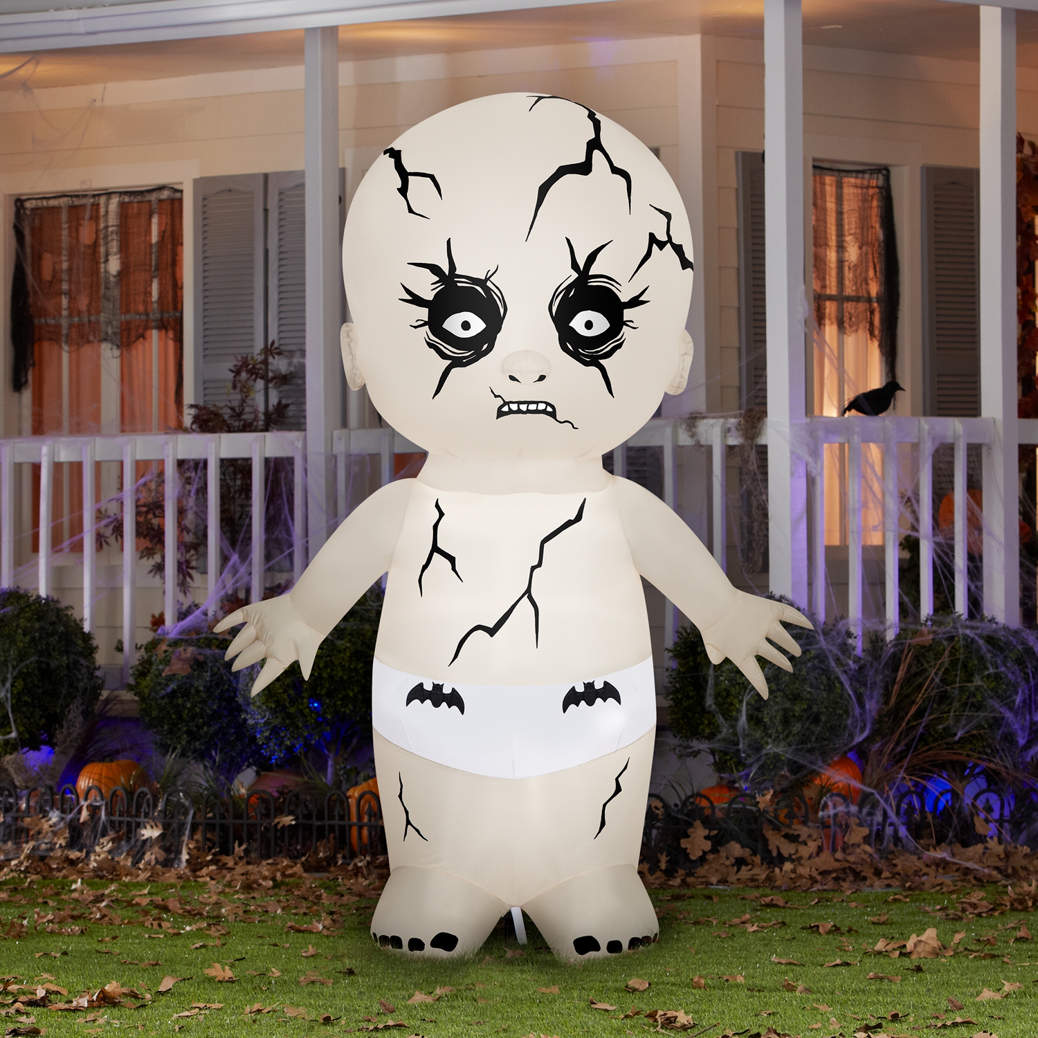 Poupée Zombie gonflable à tête d'Halloween animée Airblown MD de GEMMY INDUSTRIES - Grand - 72 x 57&nbsp;po