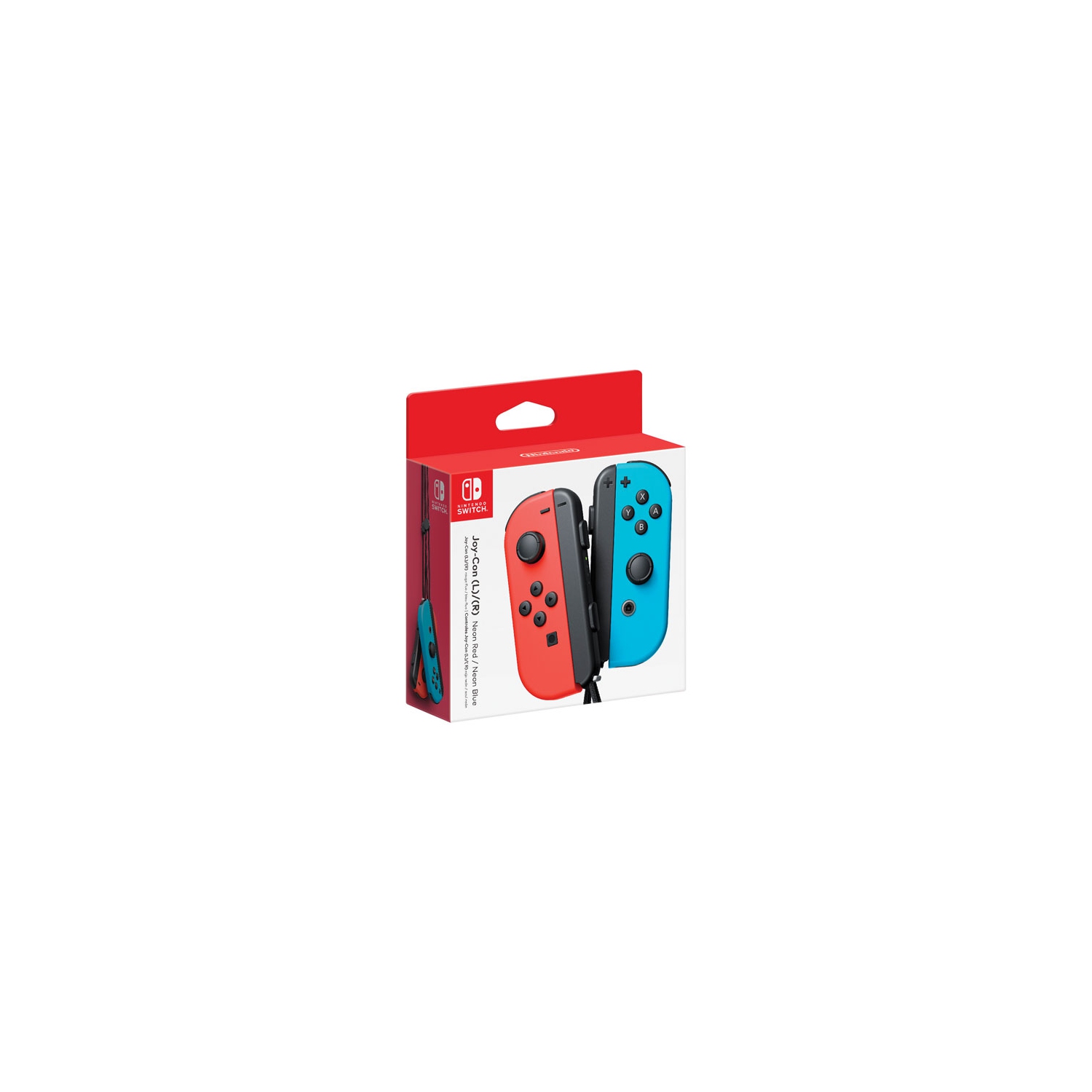 Open Box - Nintendo Switch Left and Right Joy-Con Controllers - Neon Red/Neon Blue