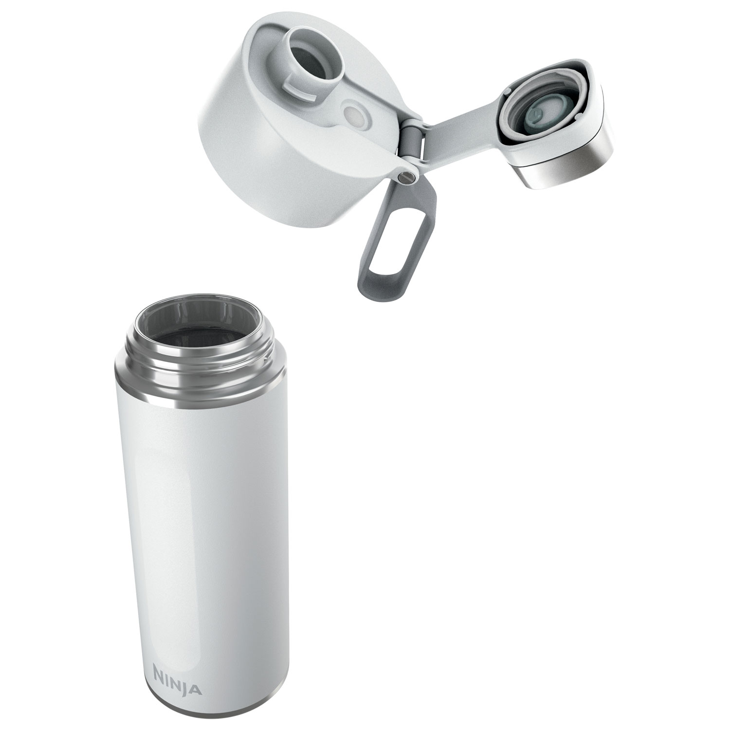 Ninja Thirsti 709ml Carbonated Drink Travel Bottle - White