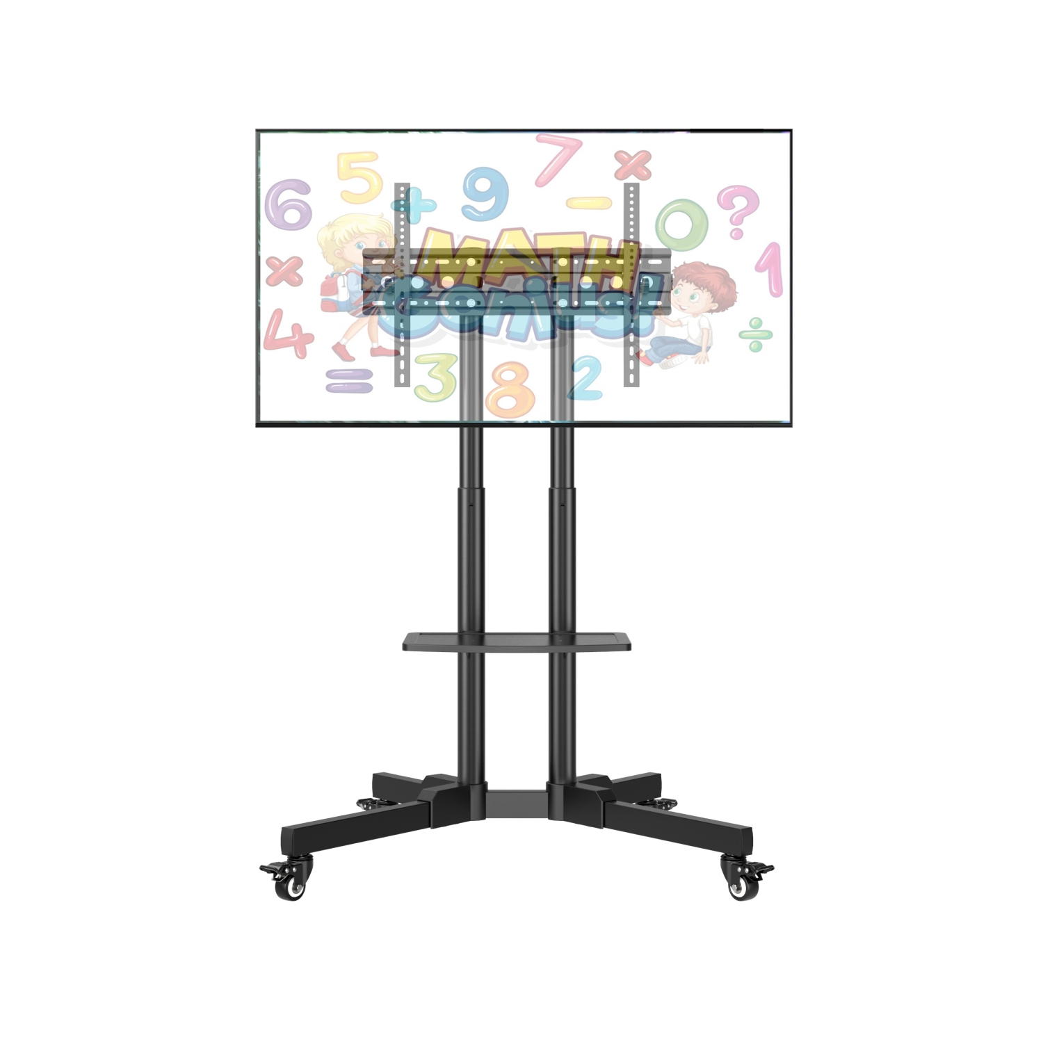 Boost Industries UC3770 Universal Mobile Height Adjustable TV Cart for 32″ to 70″ TVs