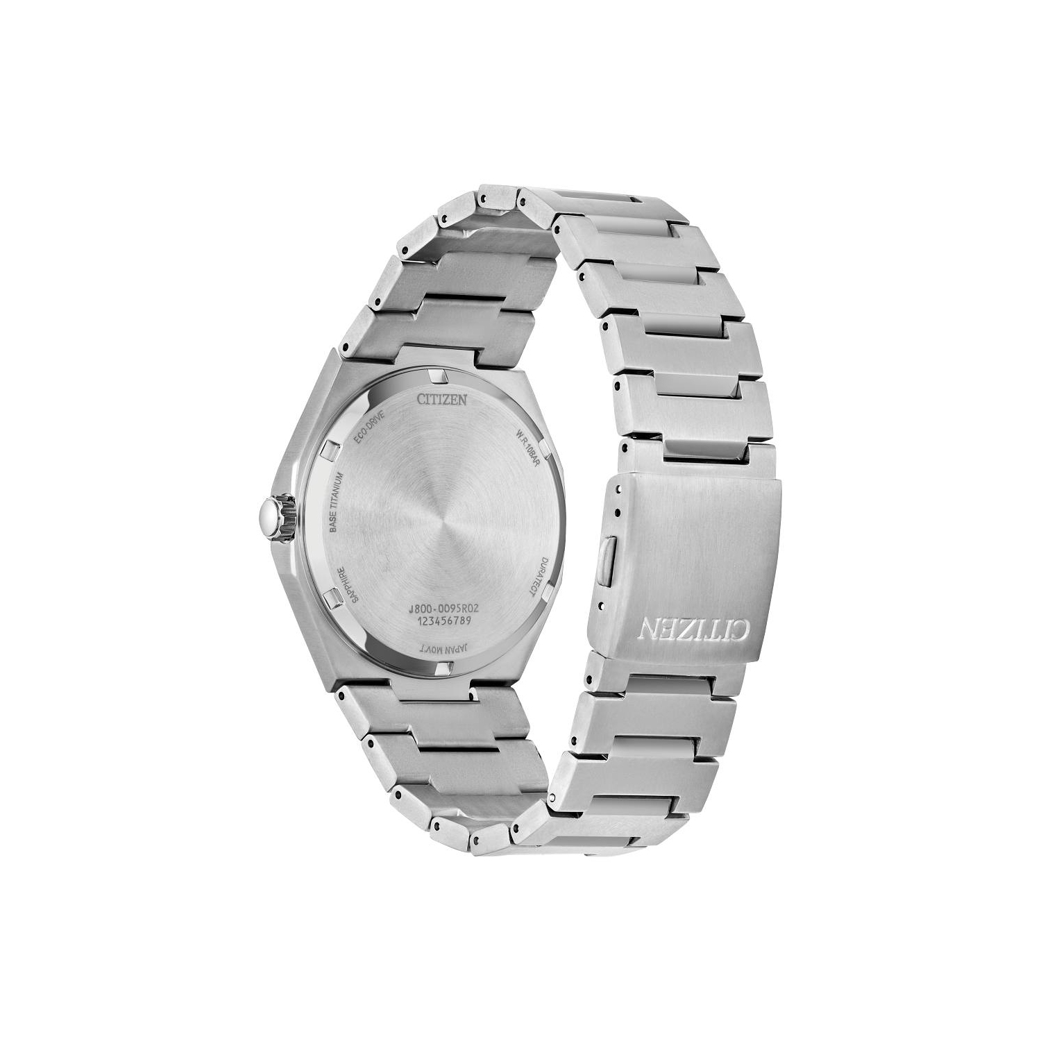 Montre pour hommes Zenshin Eco-Drive à trois aiguilles de Citizen 39&nbsp;mm avec boîtier et bracelet en super titane argenté et cadran vert