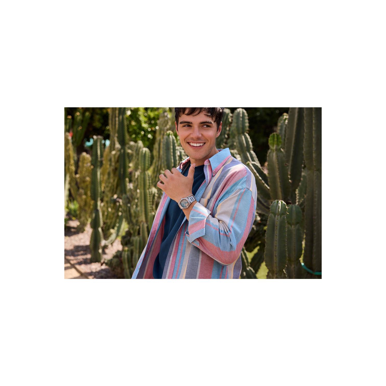 Montre pour hommes Zenshin Eco-Drive à trois aiguilles de Citizen 39&nbsp;mm avec boîtier et bracelet en super titane argenté et cadran vert