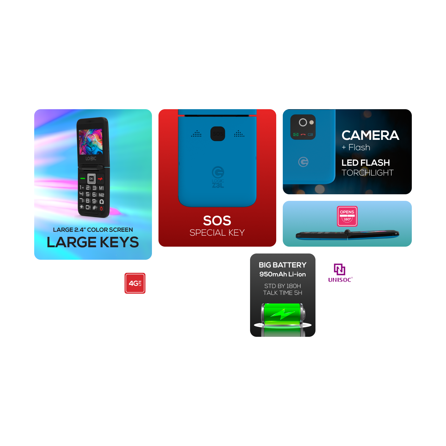 TÉLÉPHONE À RABAT LOGIC 3&nbsp;L 4G BLEU