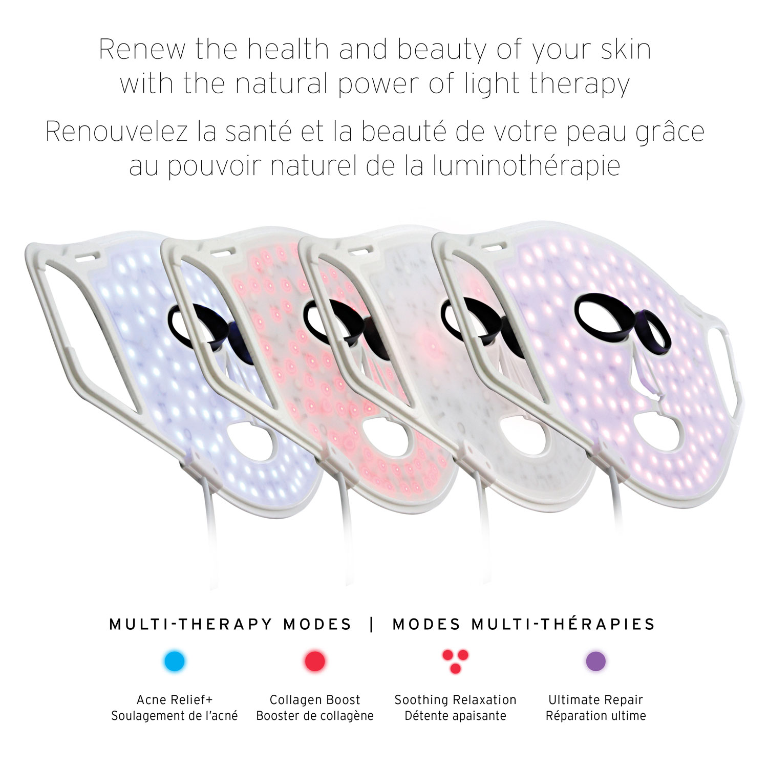 Masque de luminothérapie Glow d'iQ - Partenaire de détail exclusif