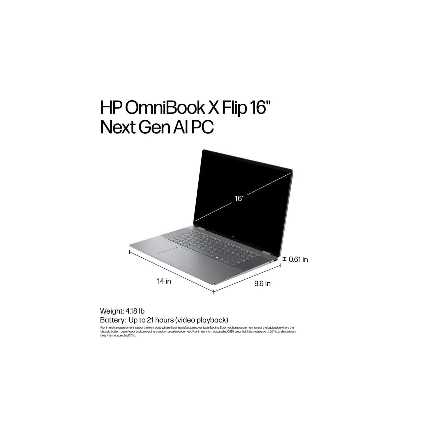 OmniBook X Flip 2-en-1 de HP, portable à écran tactile 2K de 16&nbsp;po, Copilot+PC, Ryzen AI 5 d'AMD, SSD 2&nbsp;To DDR5 d'16&nbsp;Go, Windows 11