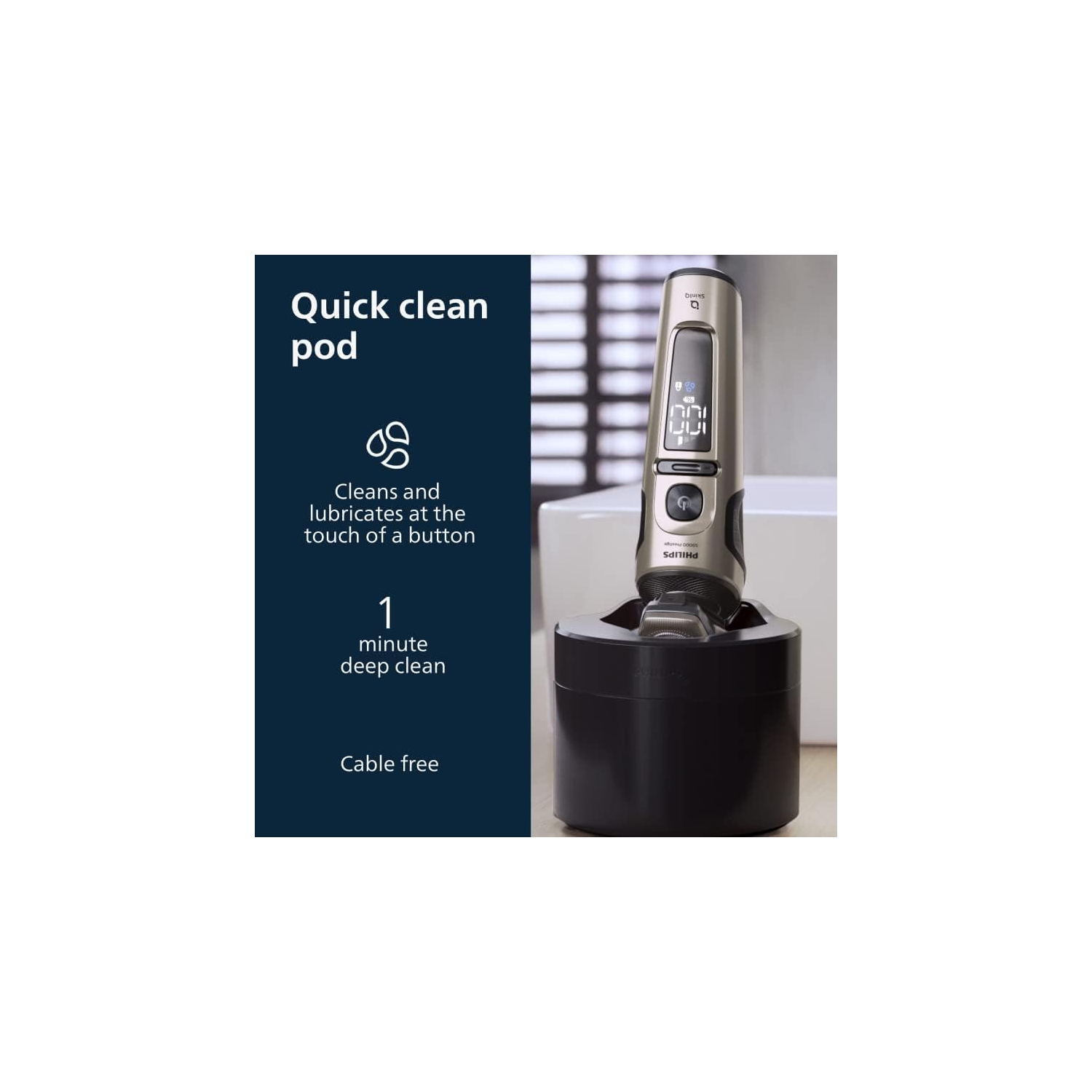 Philips Electric Shaver Series 9000 Prestige, Wet & Dry with SkinIQ technology & Hydro SkinGlide Coating, Black Grey, SP9871/13