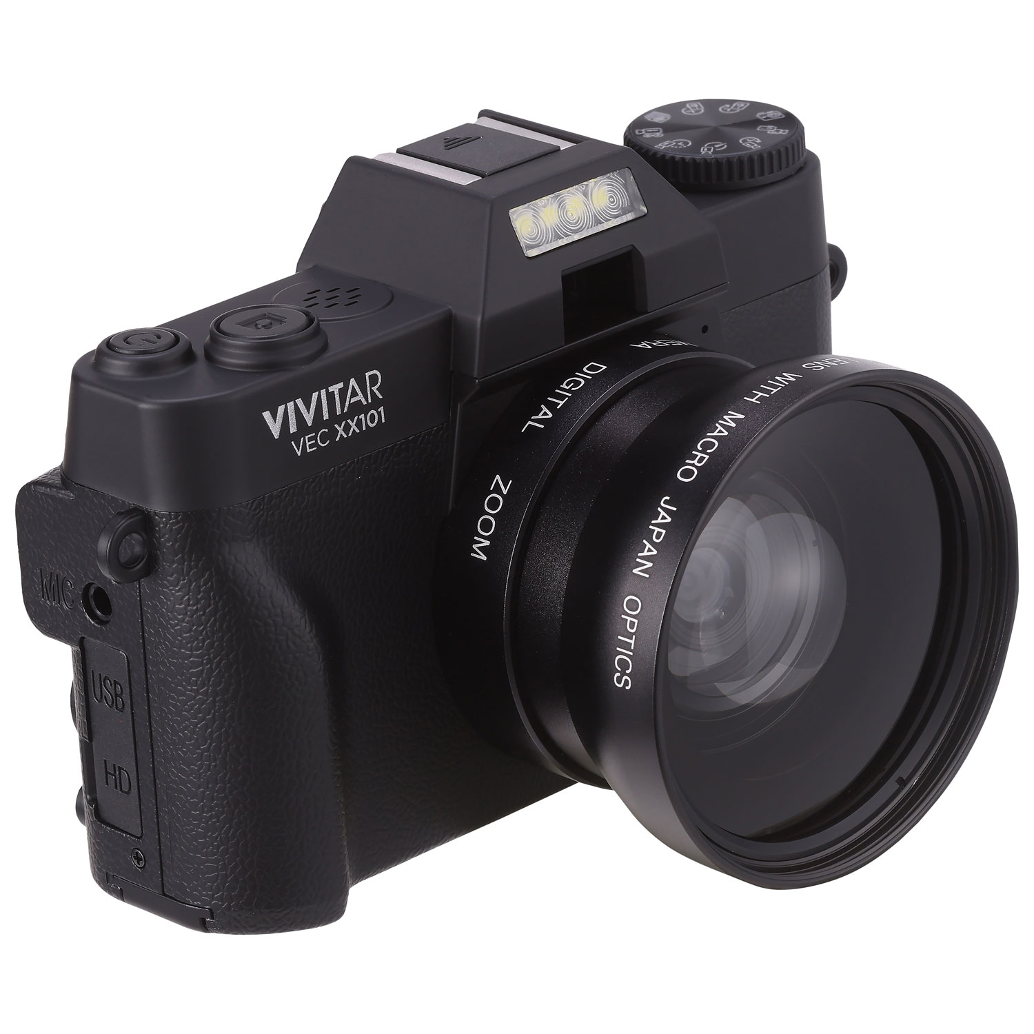 Appareil photo numérique Wi-Fi vidéo 4K de 20 Mpx VECXX101 de Vivitar - Noir