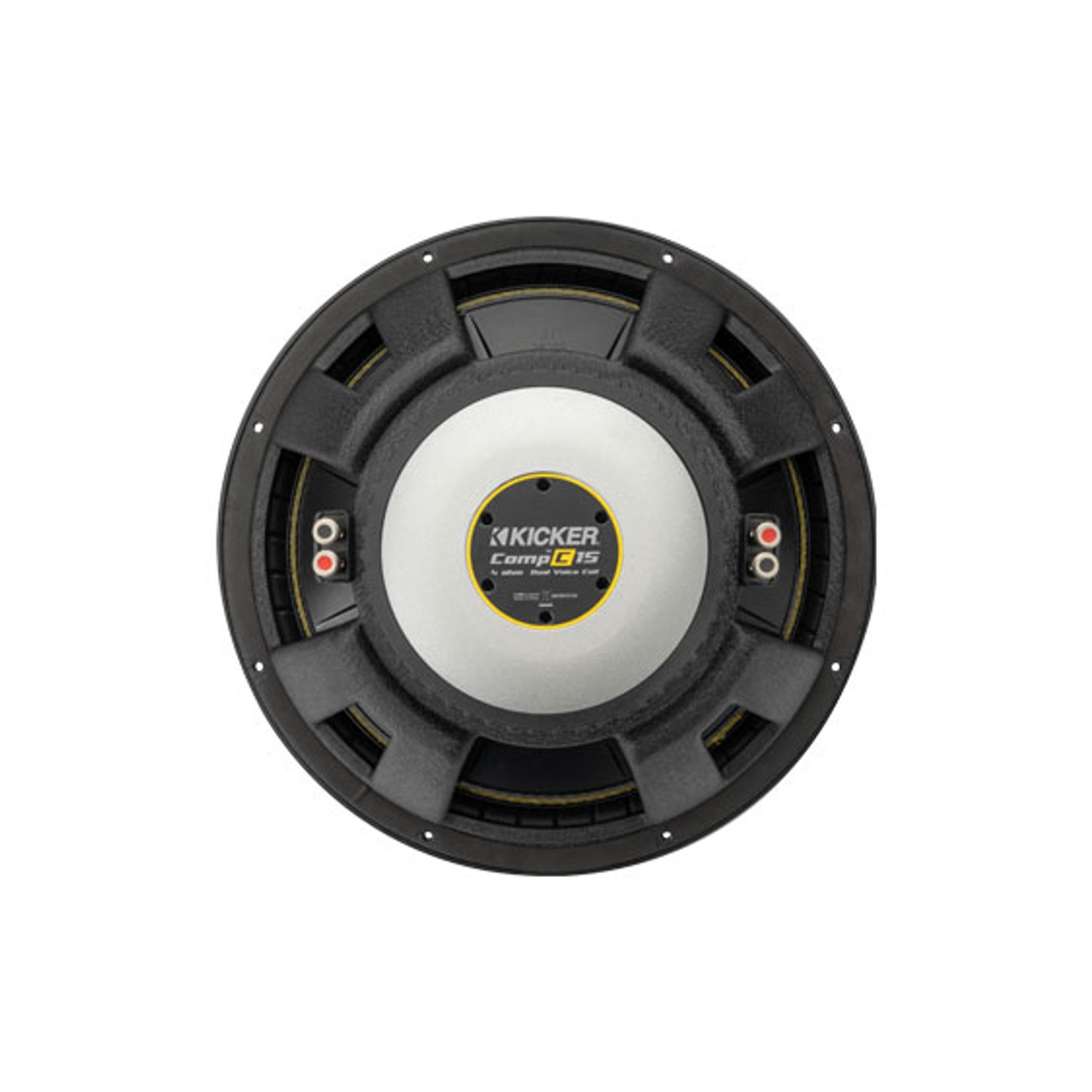 Haut-parleur d'extrêmes graves 600&nbsp;W de 15&nbsp;po 50CWCD154 série CompC de KICKER - Deux 4&nbsp;Ohm